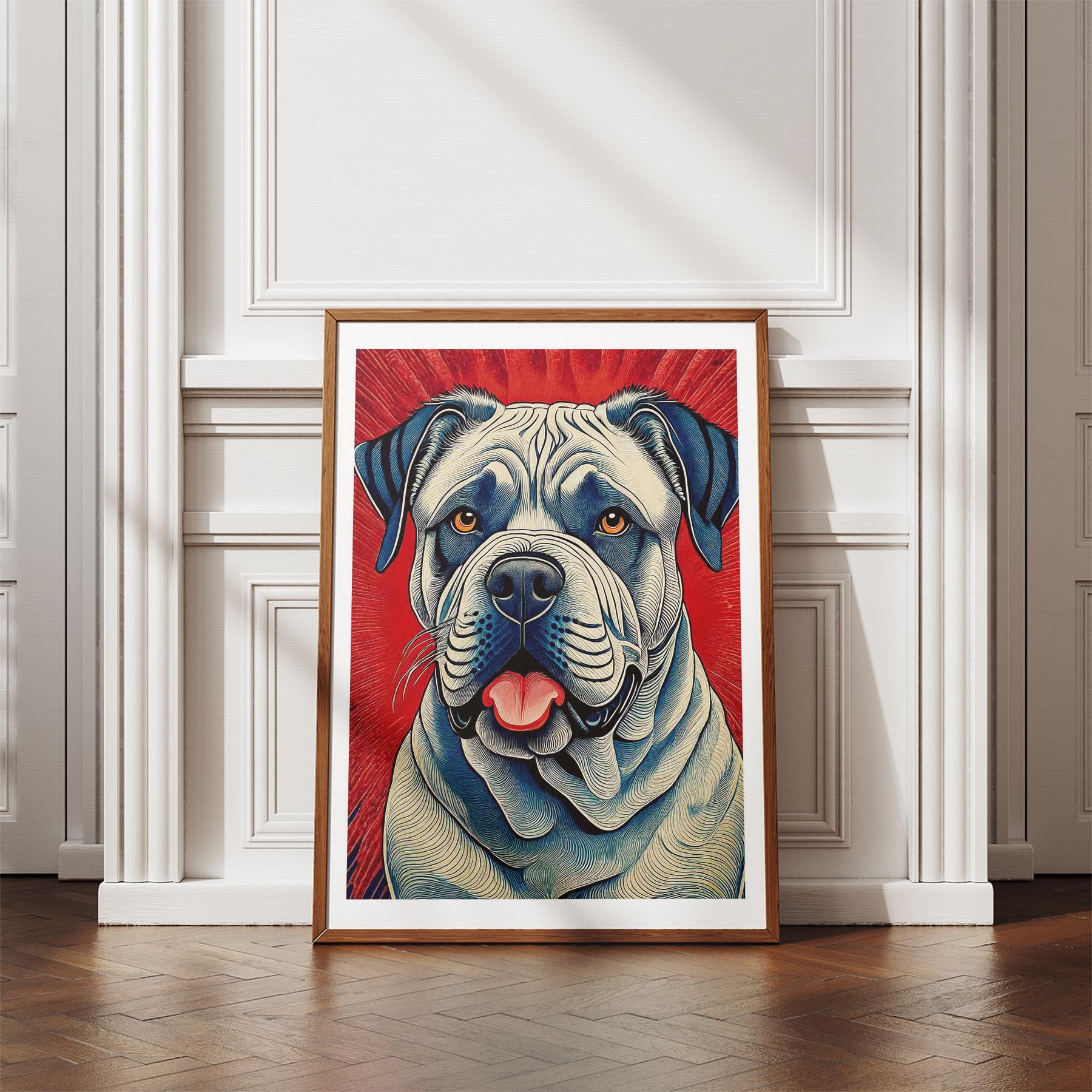 Bullmastiff Hokusai Japanese Inspired Dog Series image 4