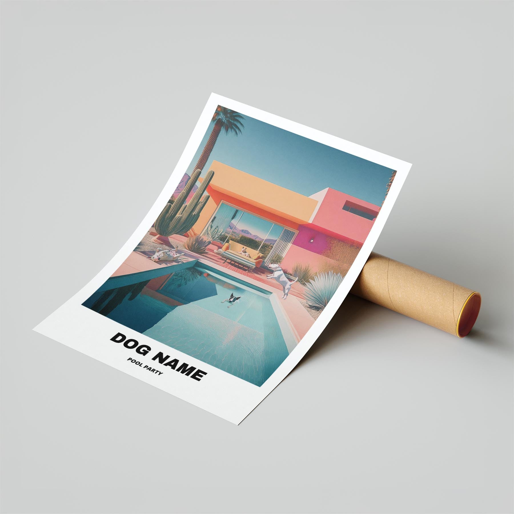 Bull Terrier Custom Pool Party WITH TEXT image 6