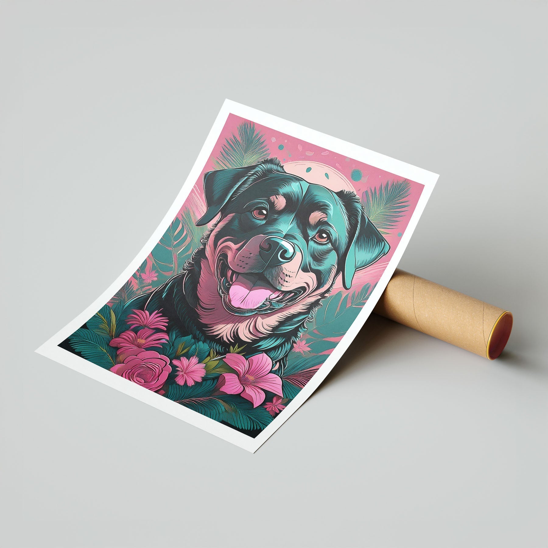 Rottweiler Flowery Dog image 7