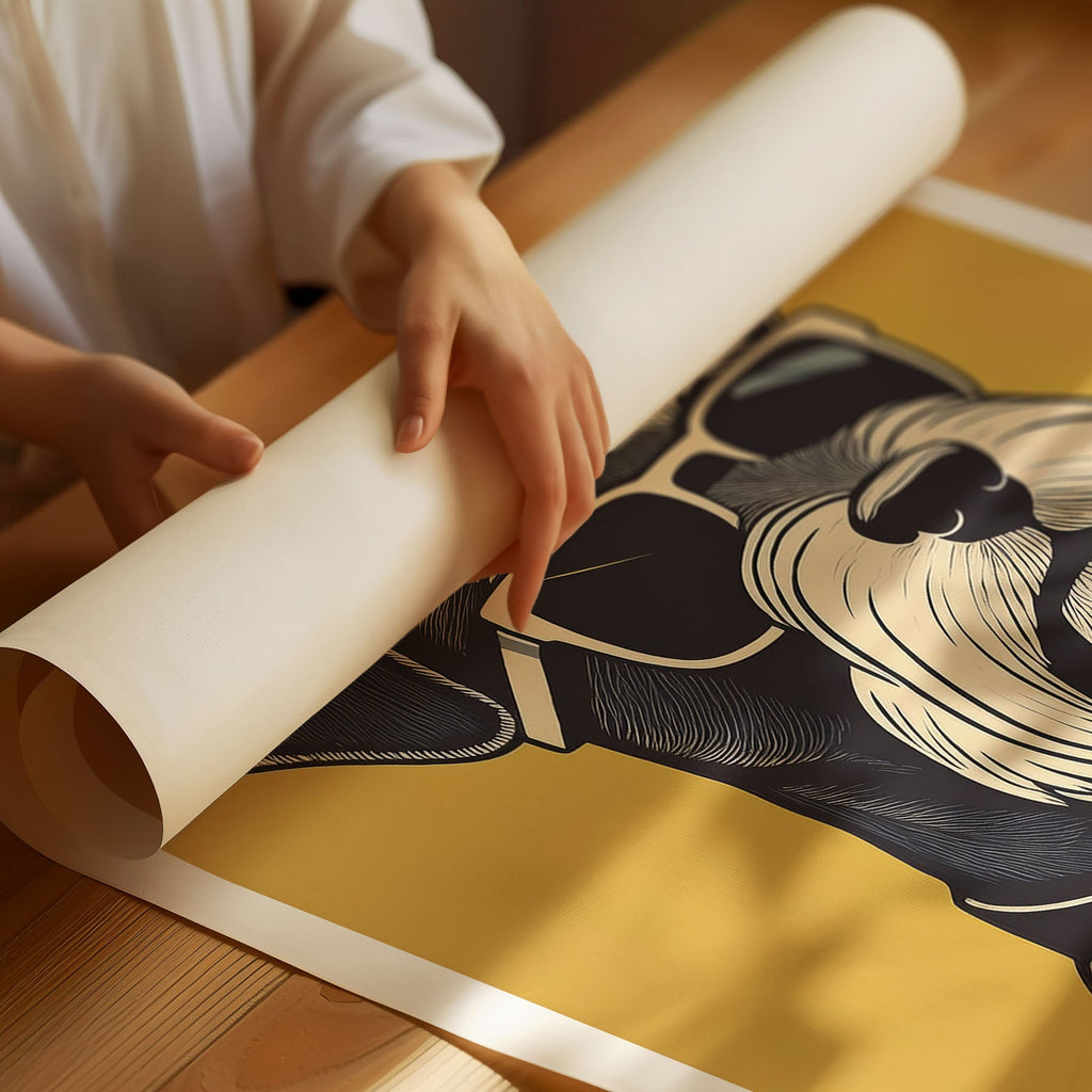 Miniature Schnauzer Chillin Coffee Dog image 3