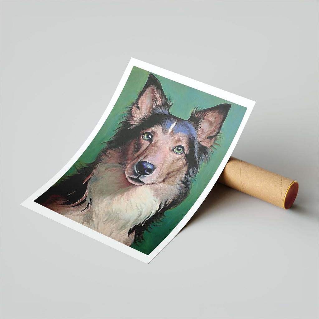 Rough Smooth Collie Green Painted Series image 6