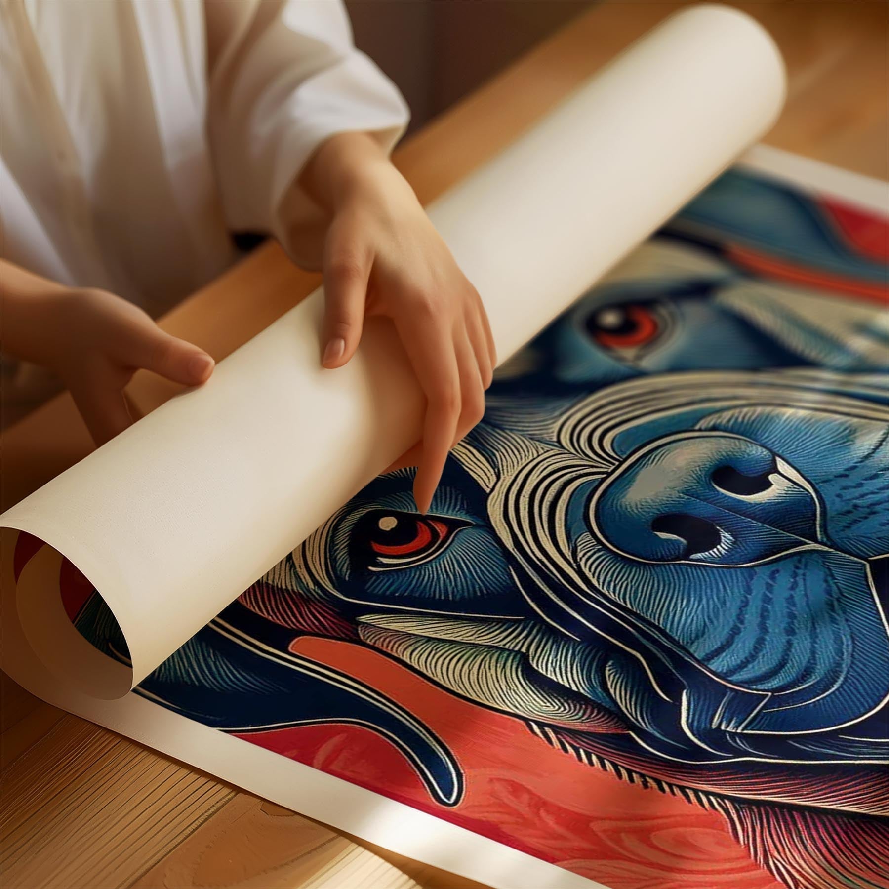 Dogue de Bordeaux Hokusai Japanese Inspired Dog Series image 1