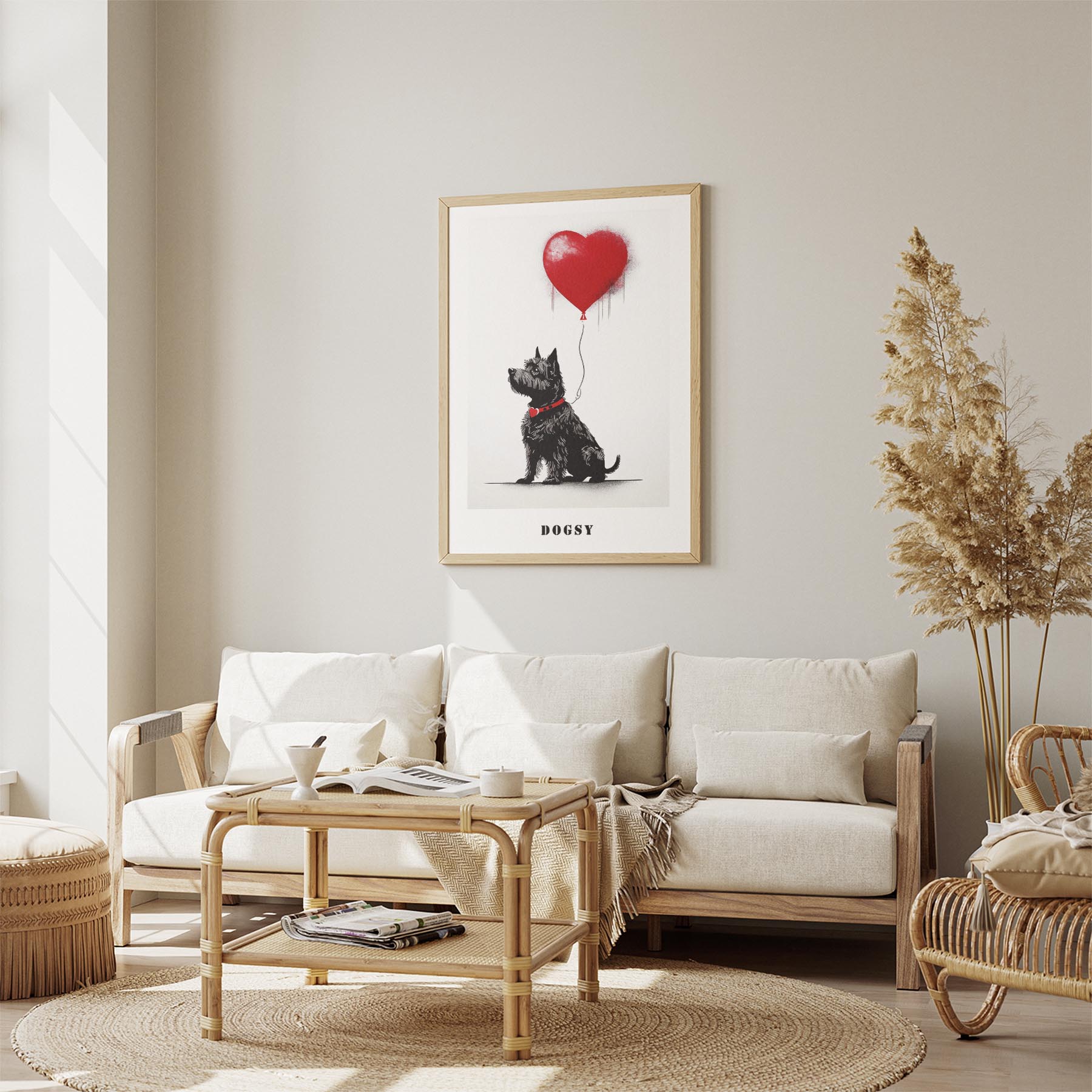 Australian Terrier DOGSY Series inspired by the Art of Banksy with text Dogsy image 2