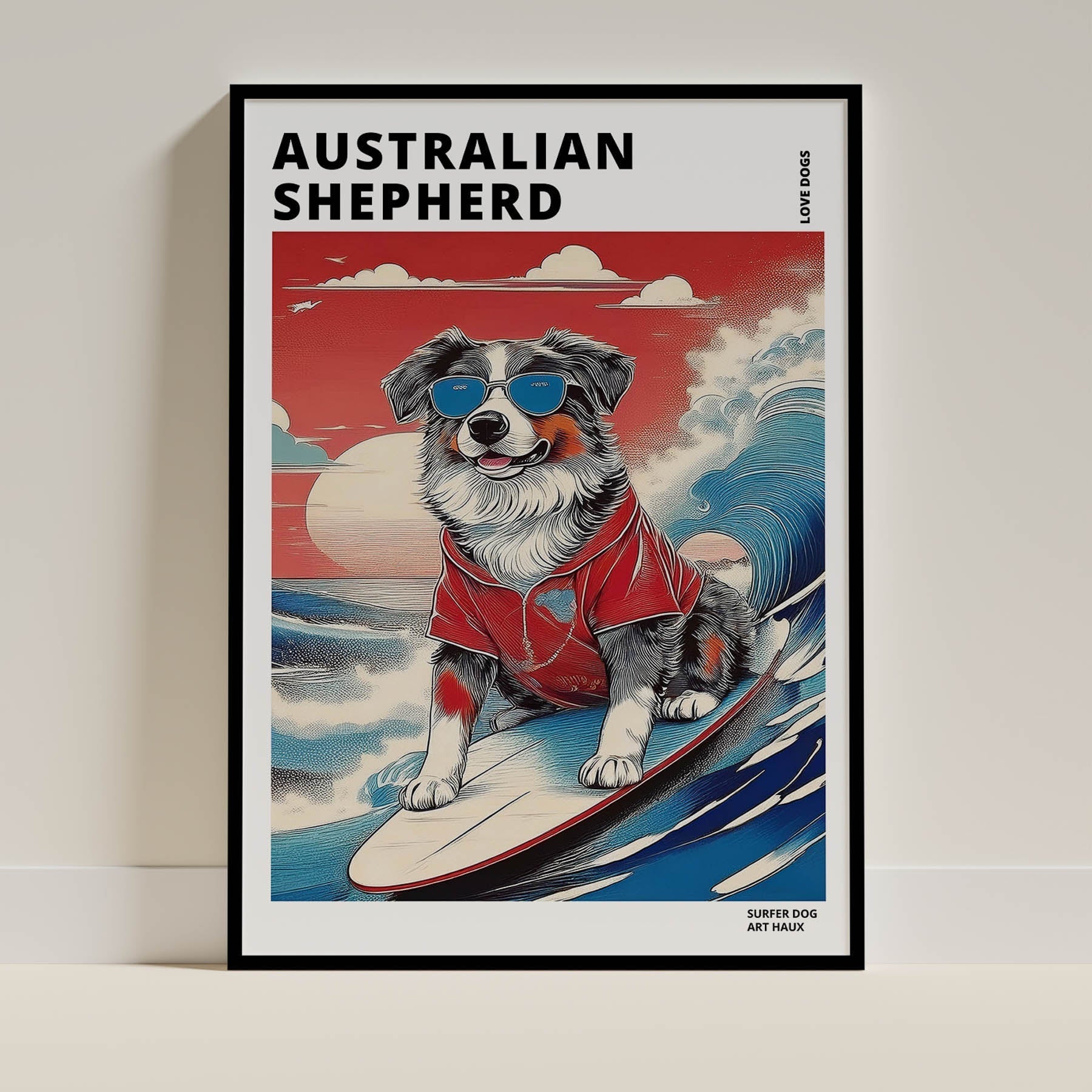 Australian Shepherd Dog Art Print Unframed Vol 2 | 11 Unique Designs | Wall Art Gift for Dog Lovers - Image 4 | Dogsy & Co