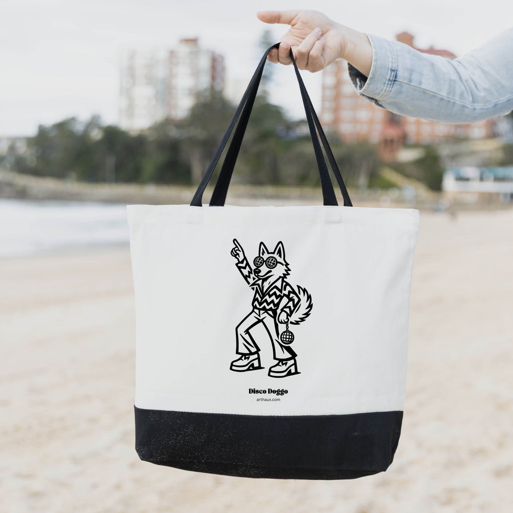 White Swiss Shepherd 70's Disco Doggo Bag image 1