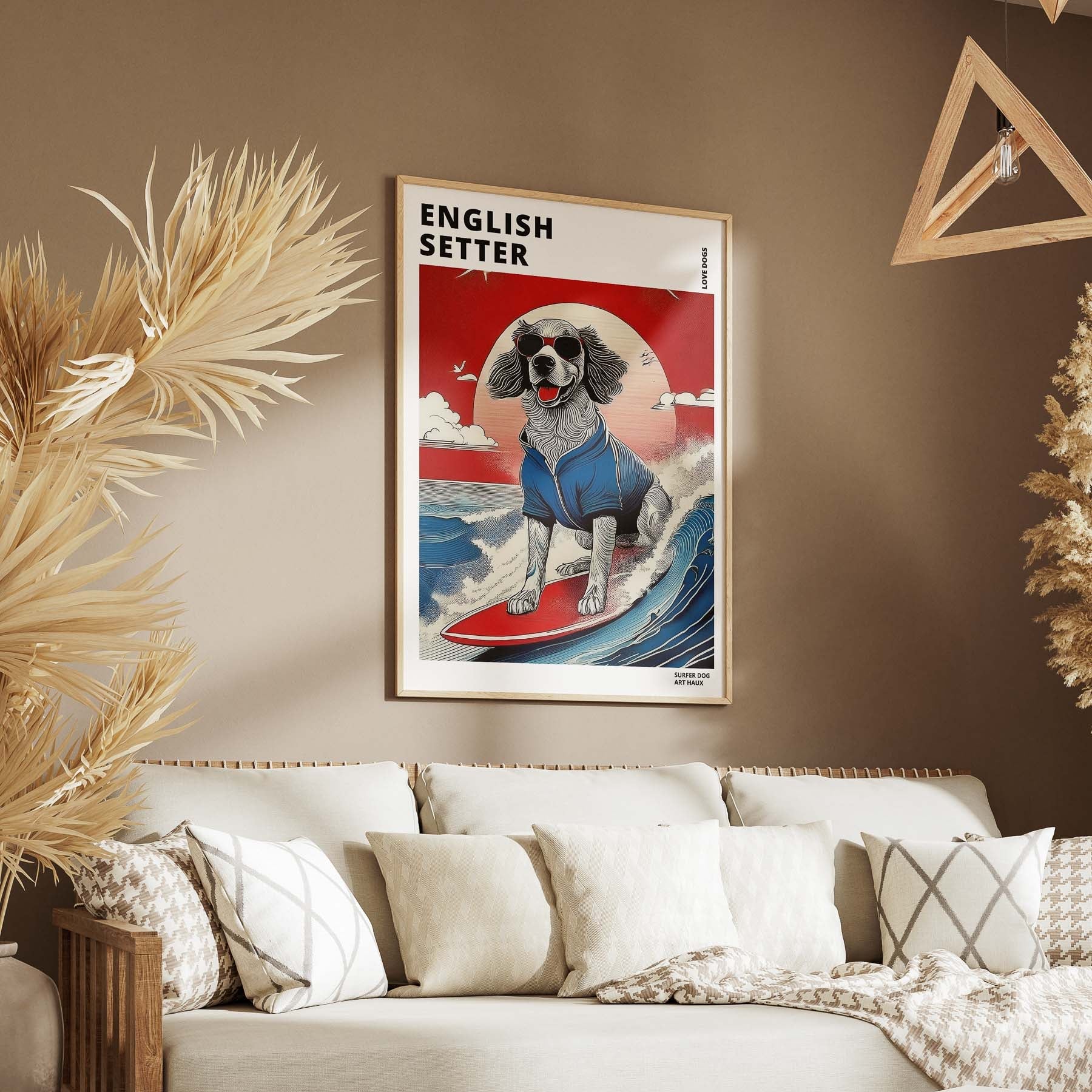 English Setter Hokosai Surfer Dogs 1 image 5