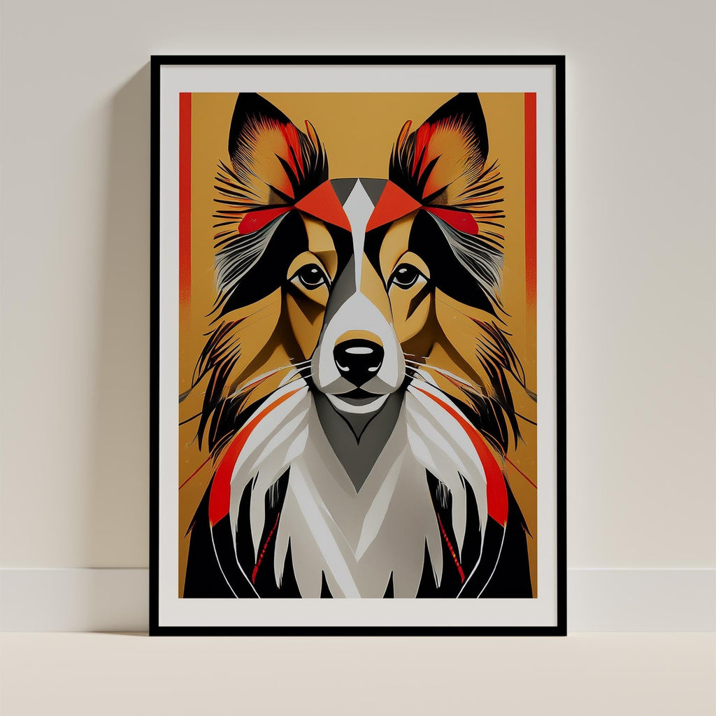 Shetland Sheepdog Geometric Orange Series image 0