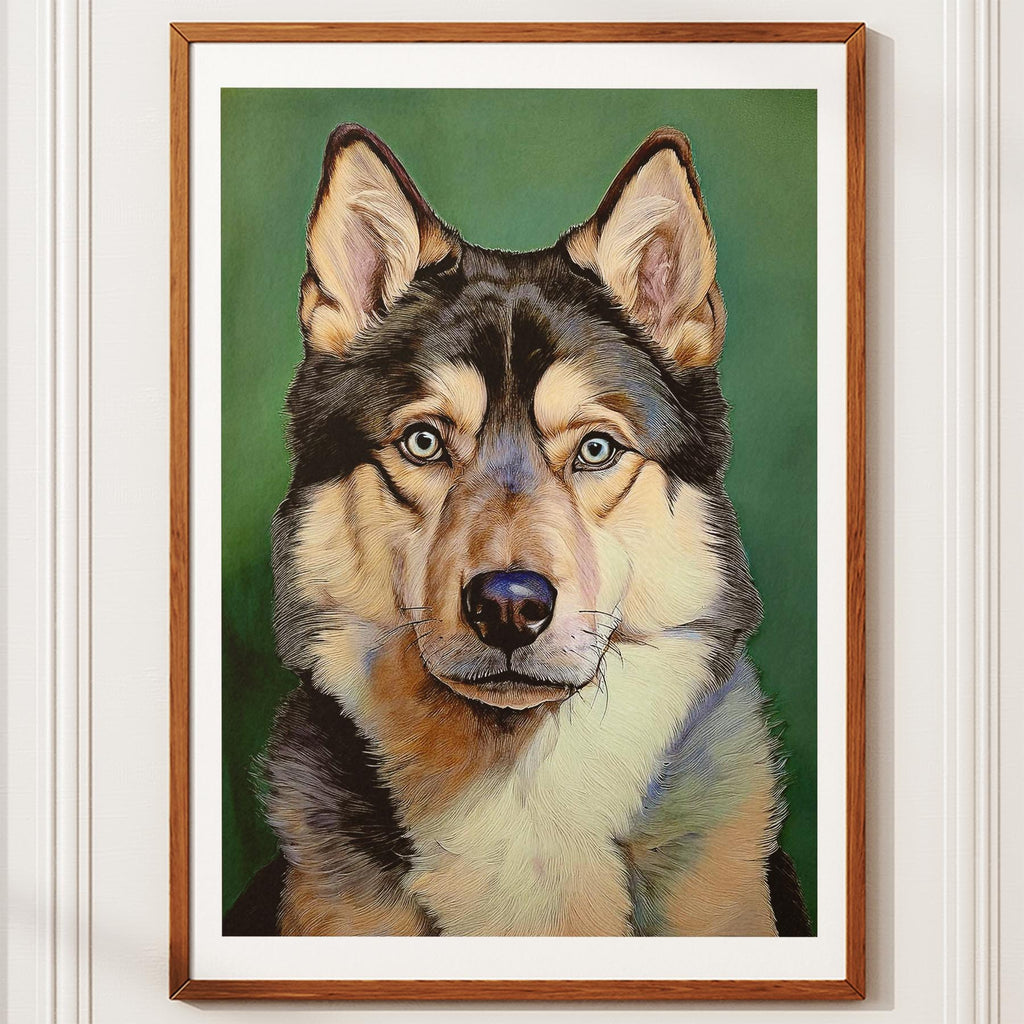 Alaskan Malamute Green Painted Series image 10