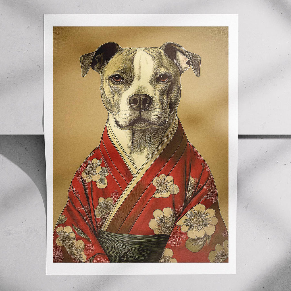 American Staffordshire Terrier Japanse Kimono Dog Series image 7