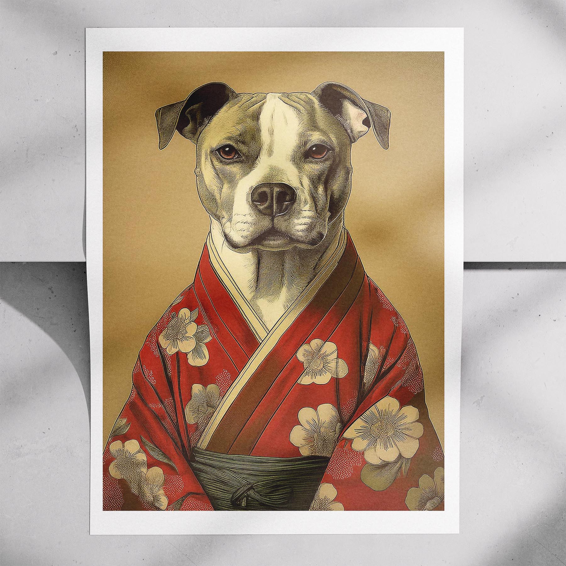 American Staffordshire Terrier Japanse Kimono Dog Series image 7