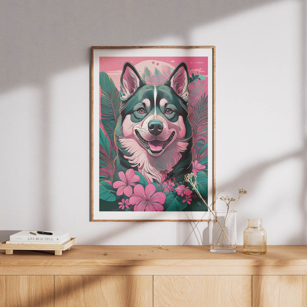Siberian Husky Flowery Dog image 8