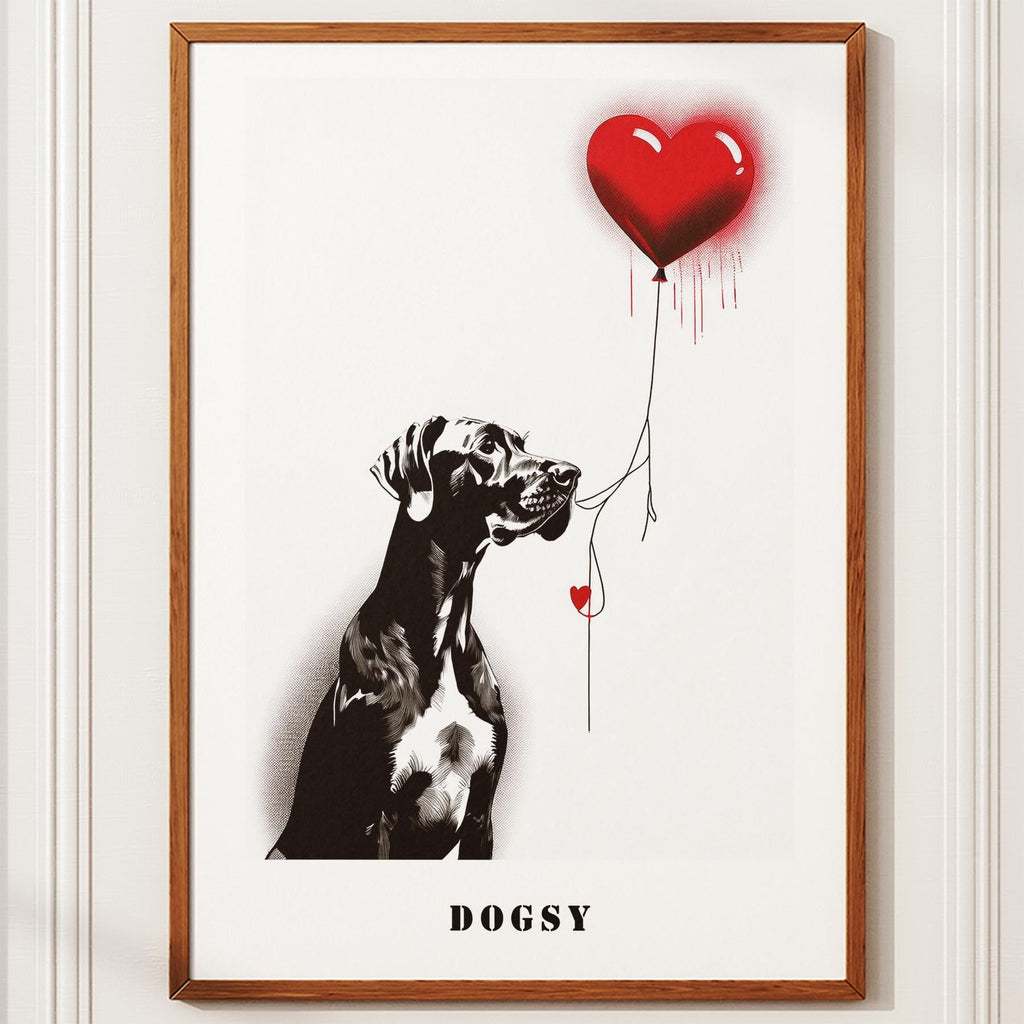 Great Dane DOGSY Series inspired by the Art of Banksy with text Dogsy image 10
