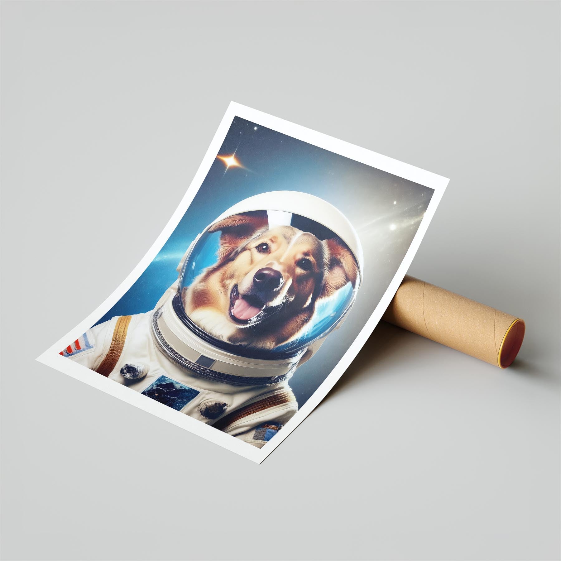 Rough Smooth Collie Astronaut Dog Series image 6