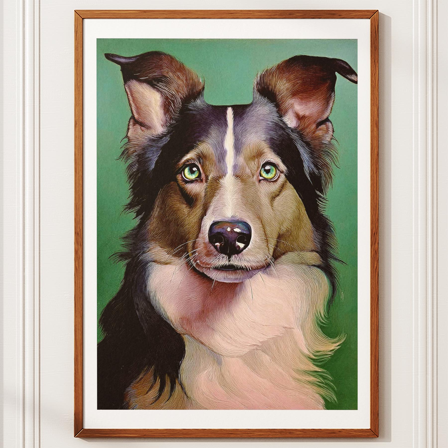 Border Collie Green Painted Series image 10