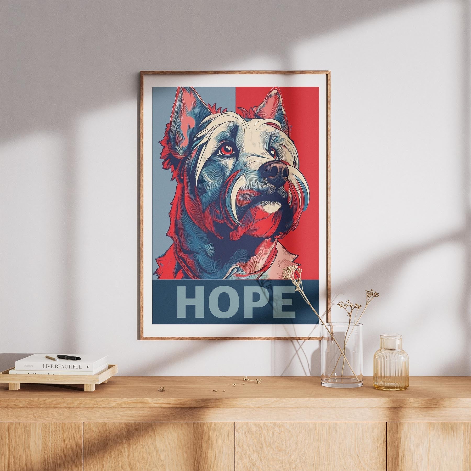 Australian Silky Terrier HOPE Series Inspired by the Obama Poster image 8