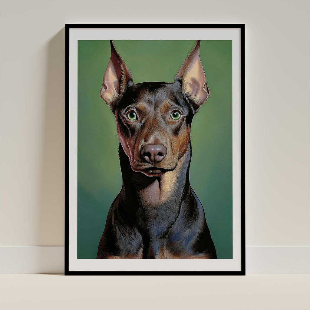 Doberman Green Painted Series image 0