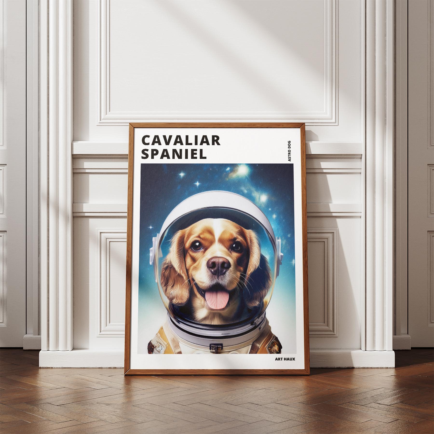 Cavalier Spaniel Astronaut Dog Series with Text Astro Dog image 4