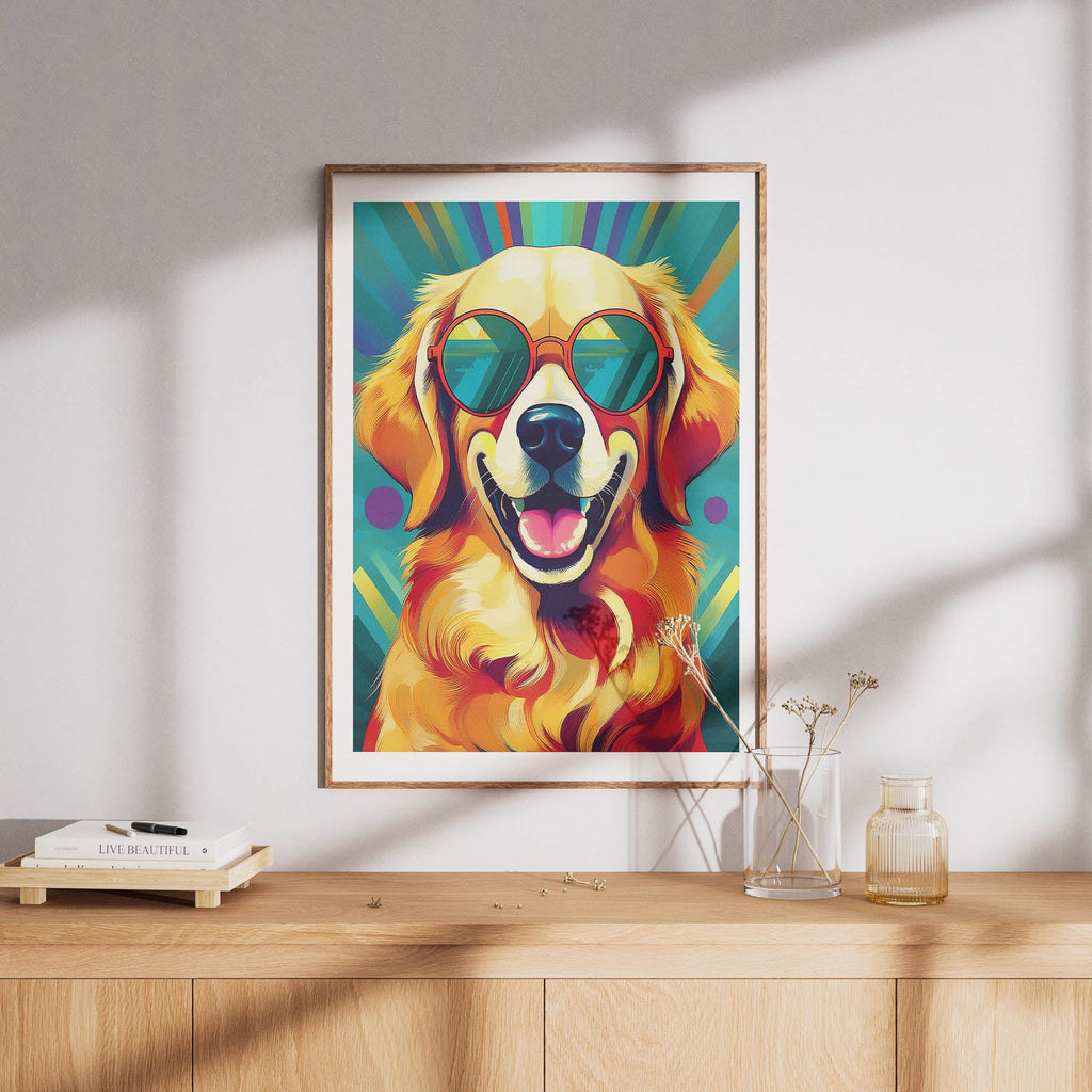 Golden Retriever In Colourful Sunnies 2 image 8