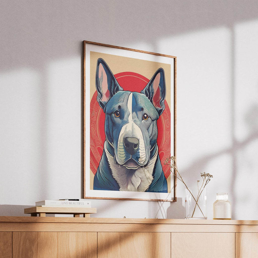 Bull Terrier Hokusai Japanese Inspired Dog Series 1 image 5