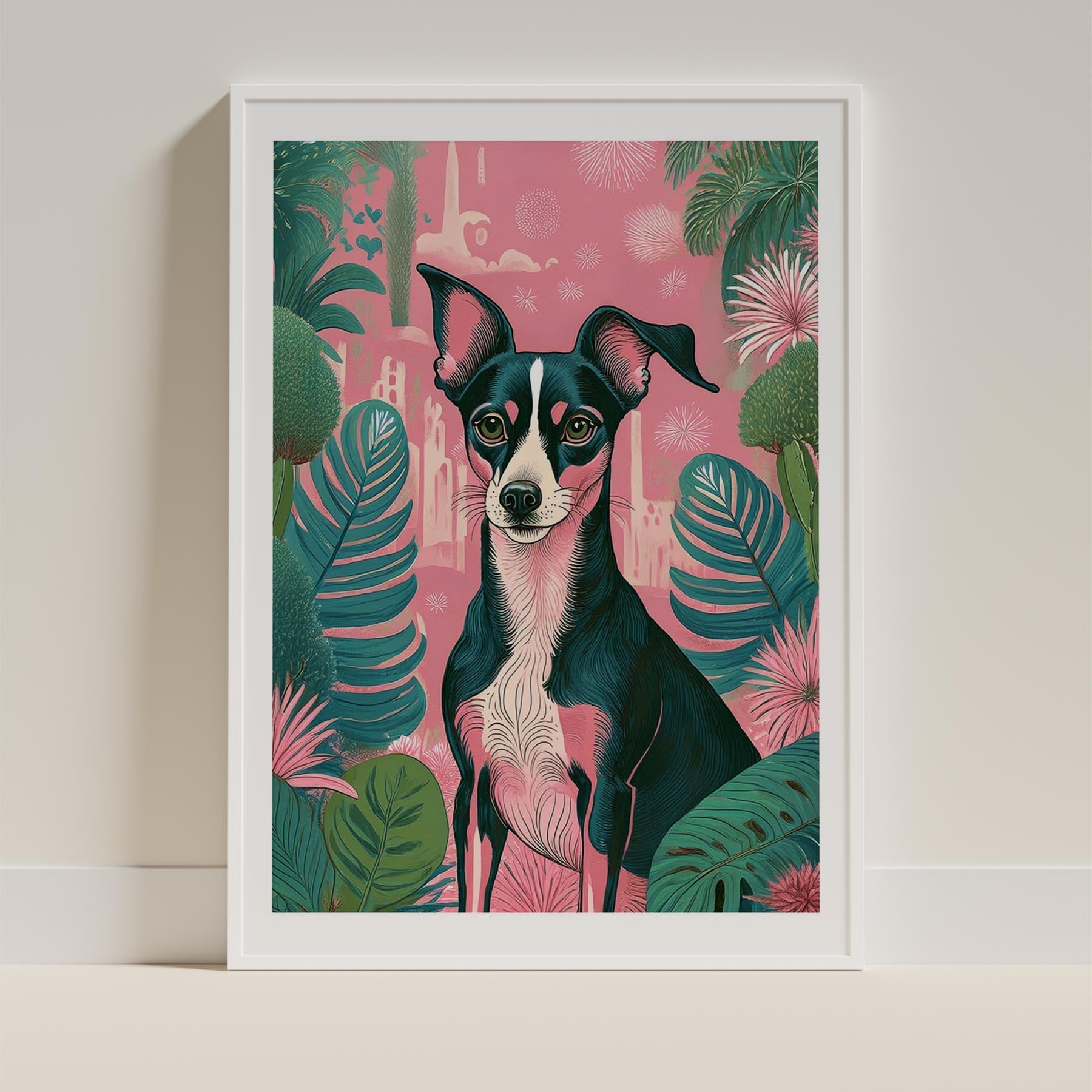 Whippet Flowery Dog image 11