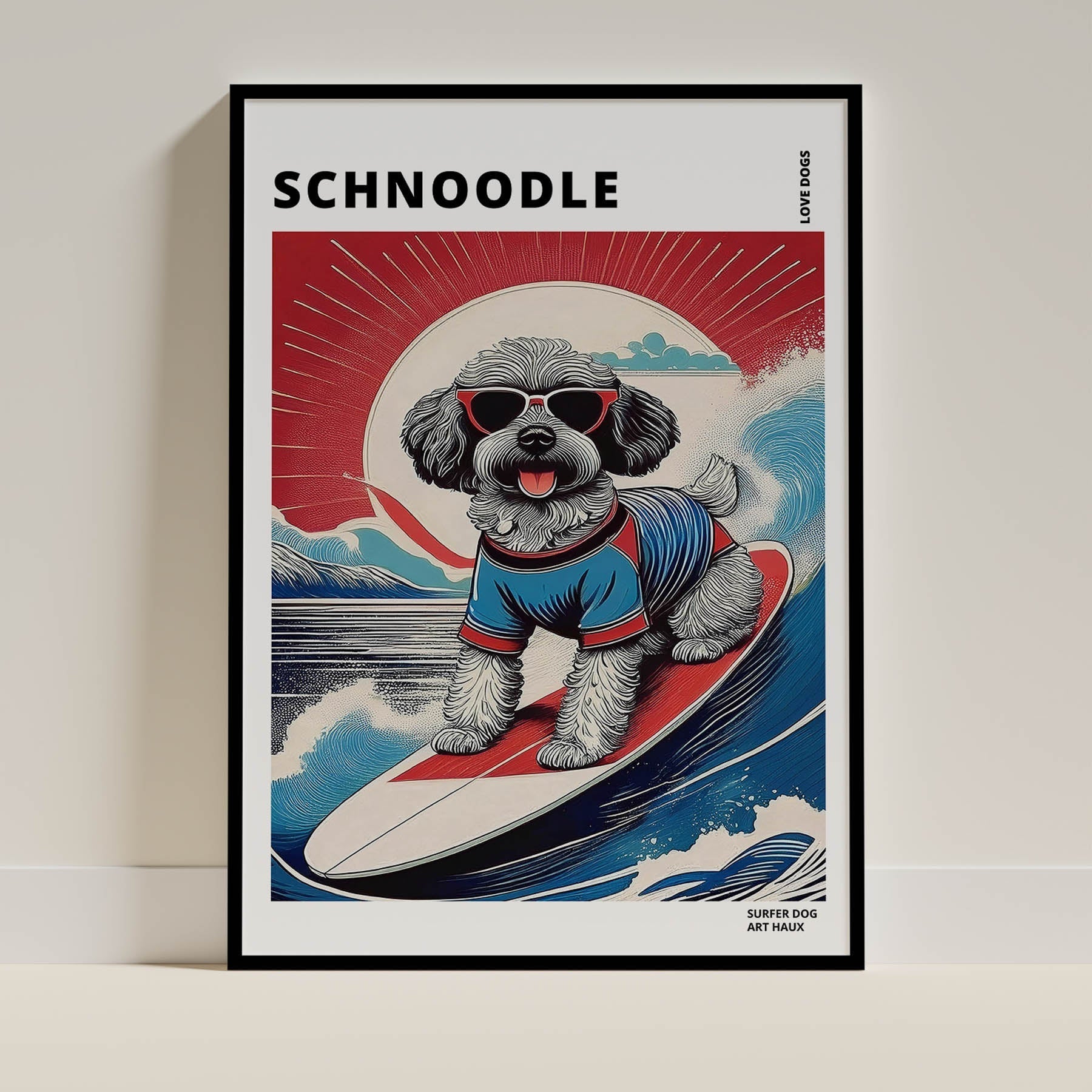 Schnoodle Dog Art Print Unframed | 3 Unique Designs | Wall Art Gift for Dog Lovers | Dogsy & Co