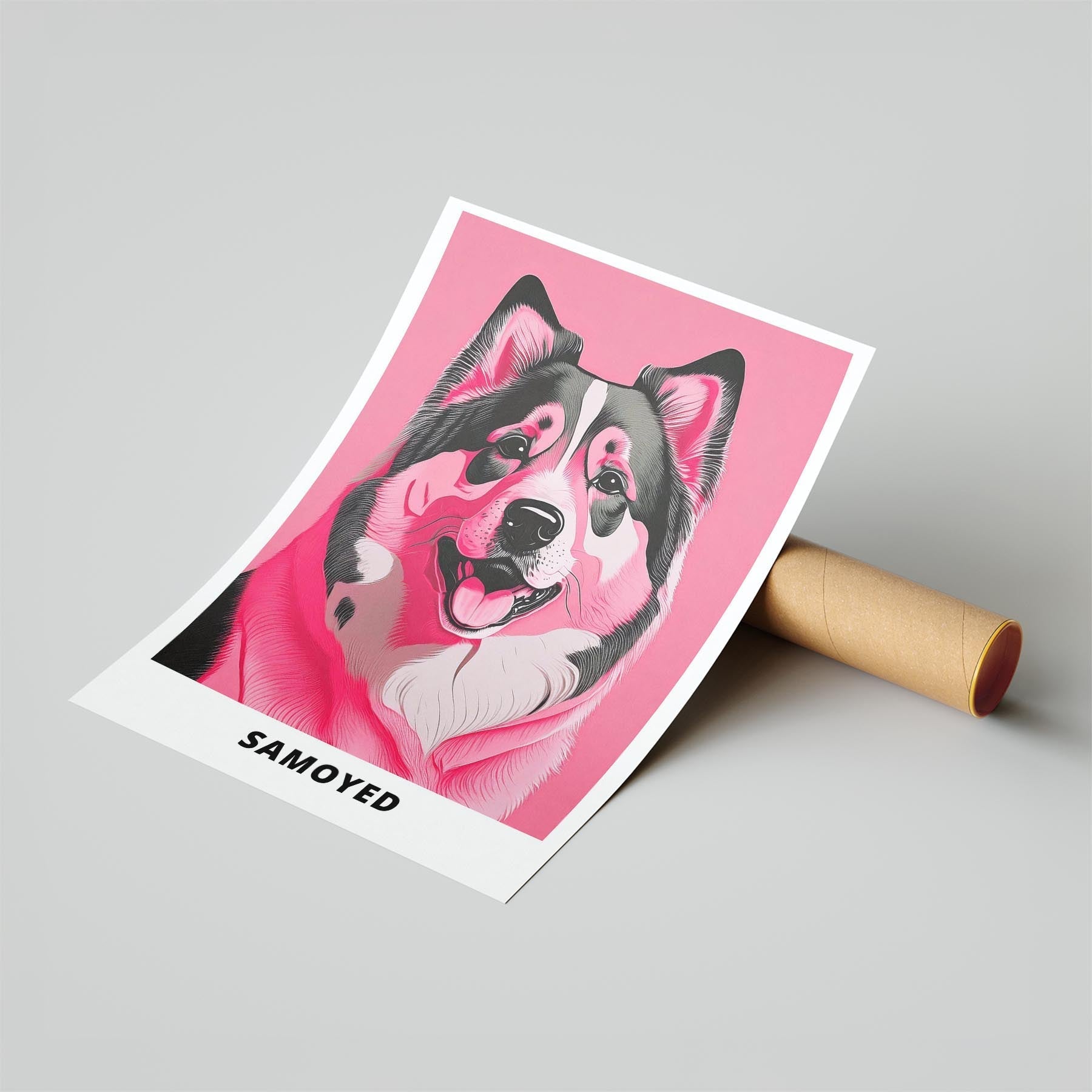 Samoyed Pink and Black Dog Series 1 image 6