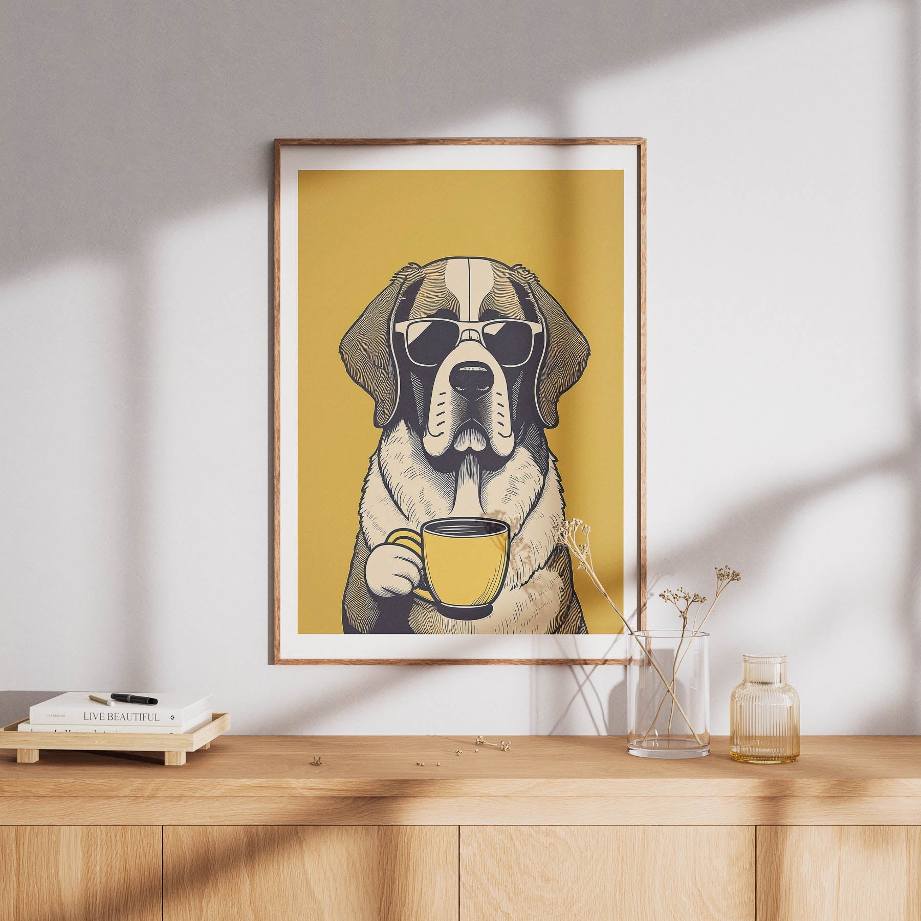 Saint Bernard Chillin Coffee Dog image 8