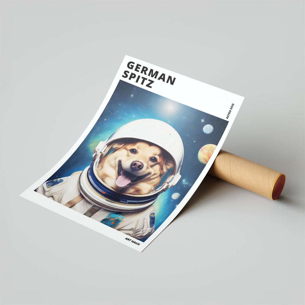 German Spitz Astronaut Dog Series with Text Astro Dog image 6