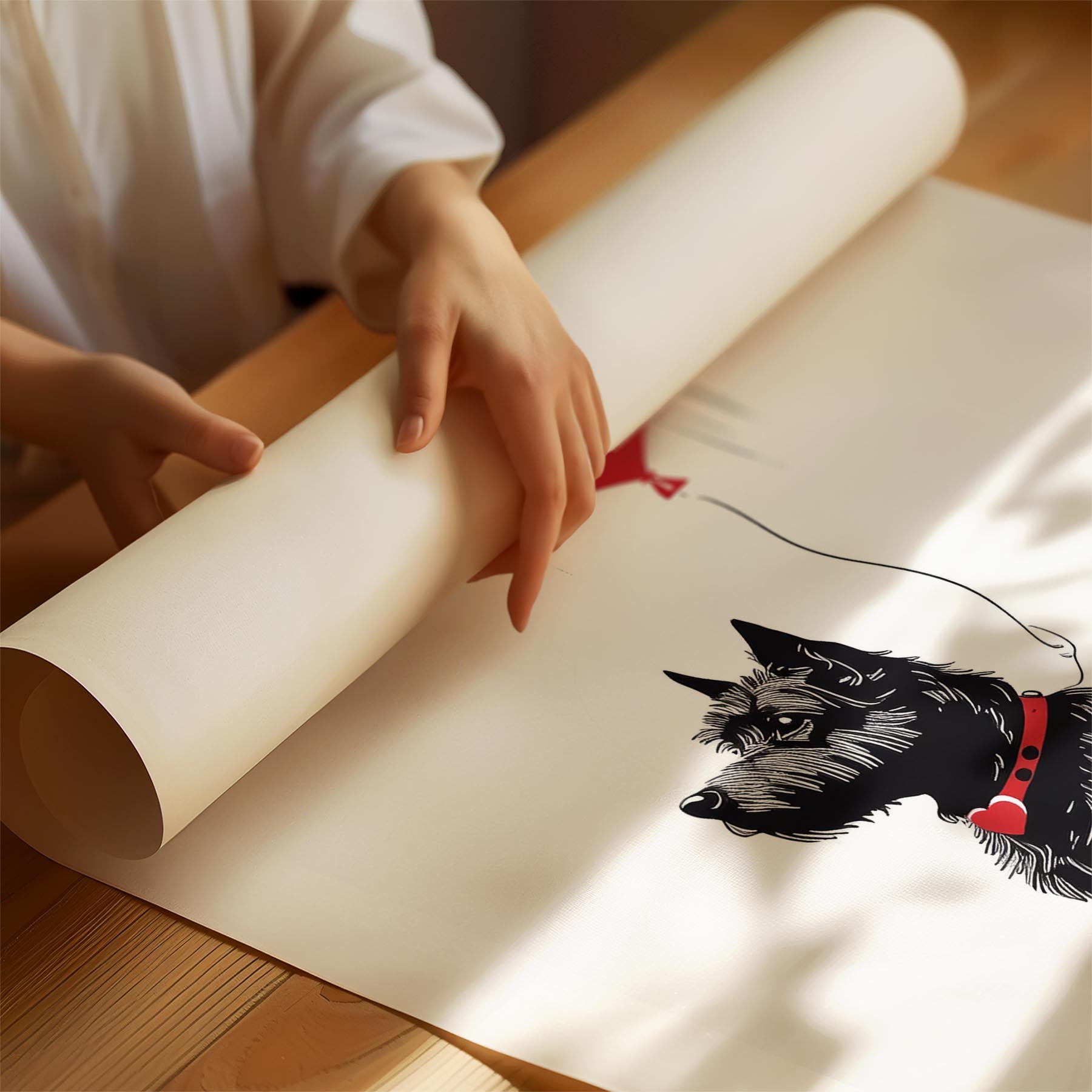 Australian Terrier DOGSY Series inspired by the Art of Banksy with text Dogsy image 1