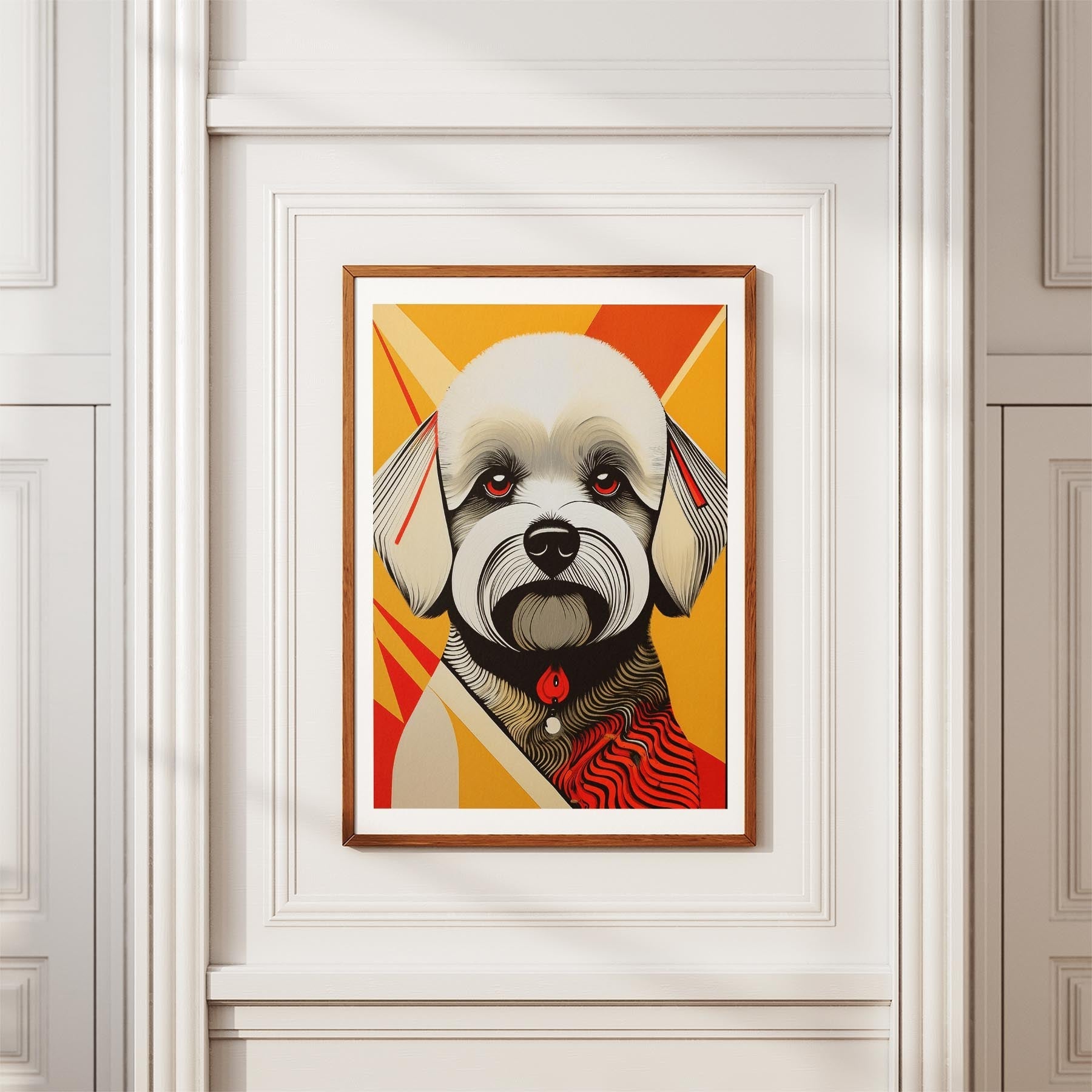 Bichon Frise Geometric Orange Series image 3