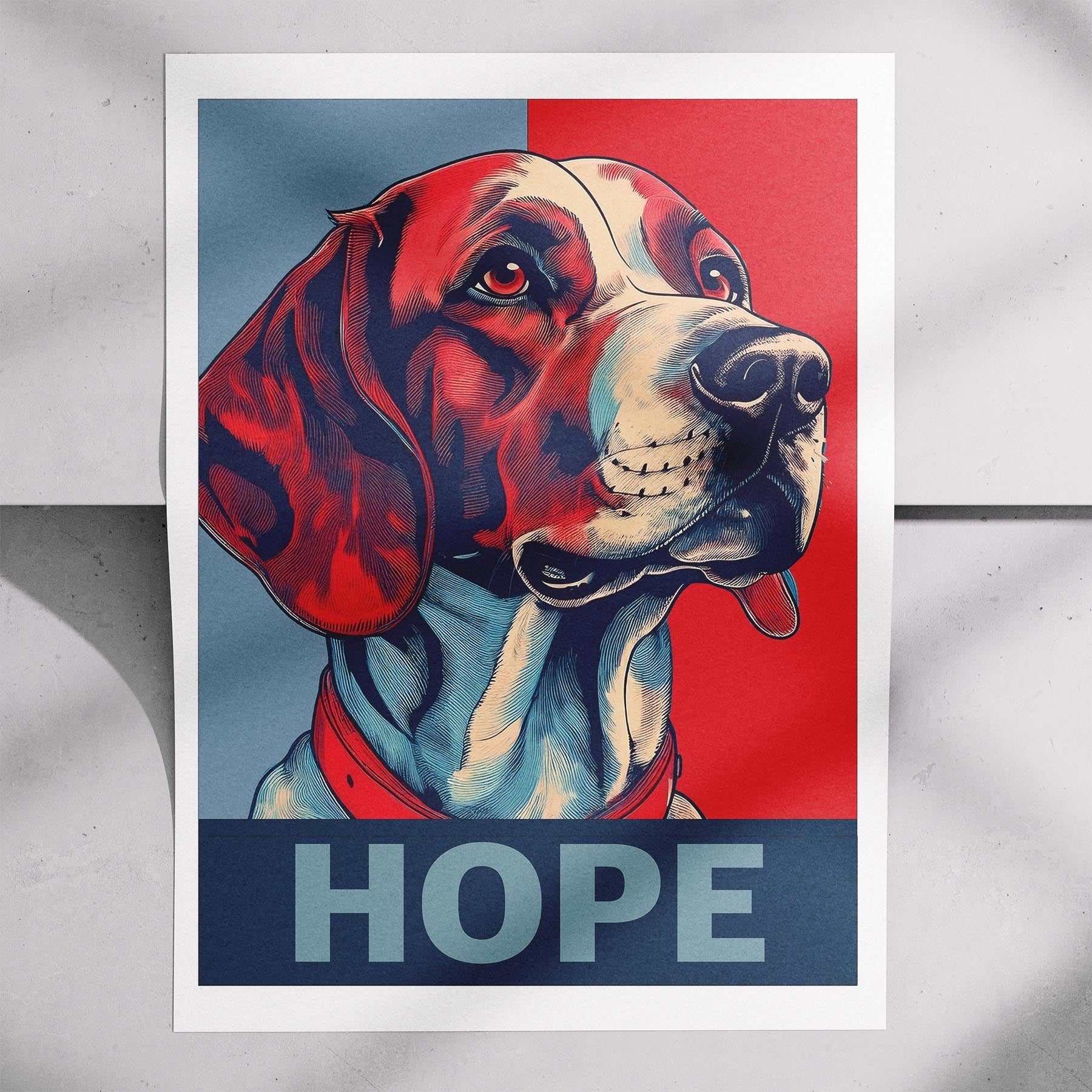 English Setter HOPE Series Inspired by the Obama Poster image 7