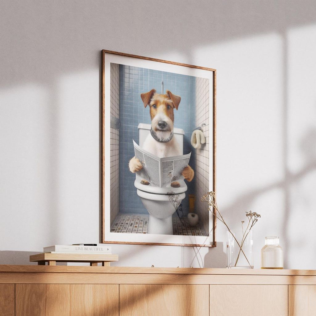 Fox Terrier Toilet Humour Dog Series image 5