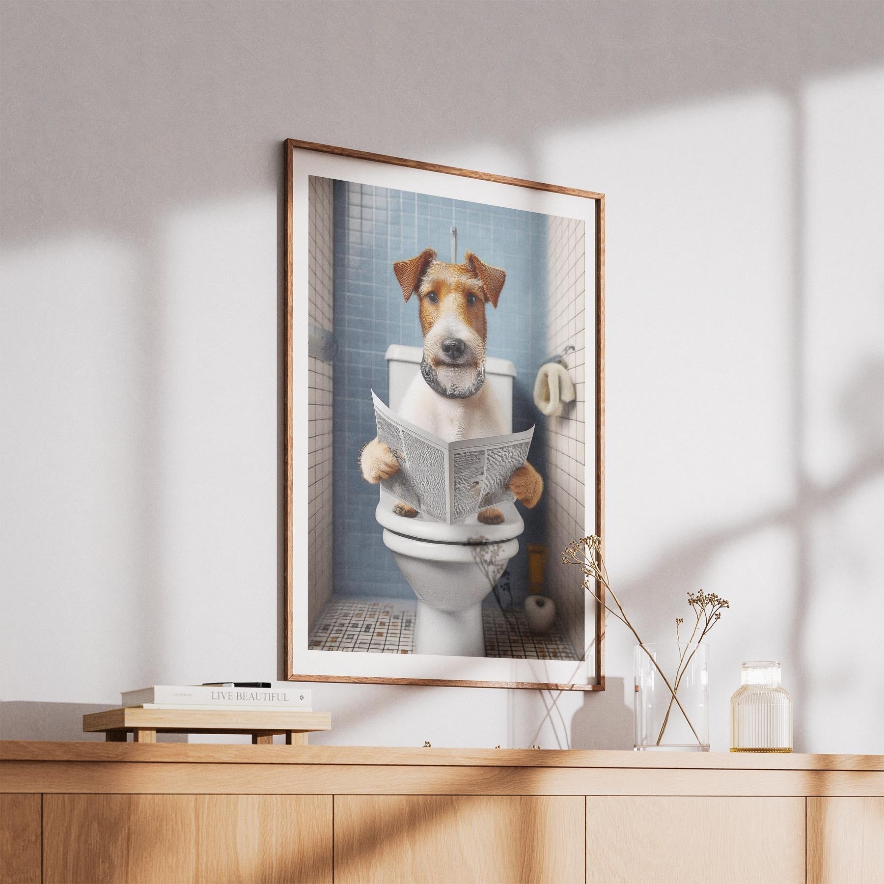 Fox Terrier Toilet Humour Dog Series image 5