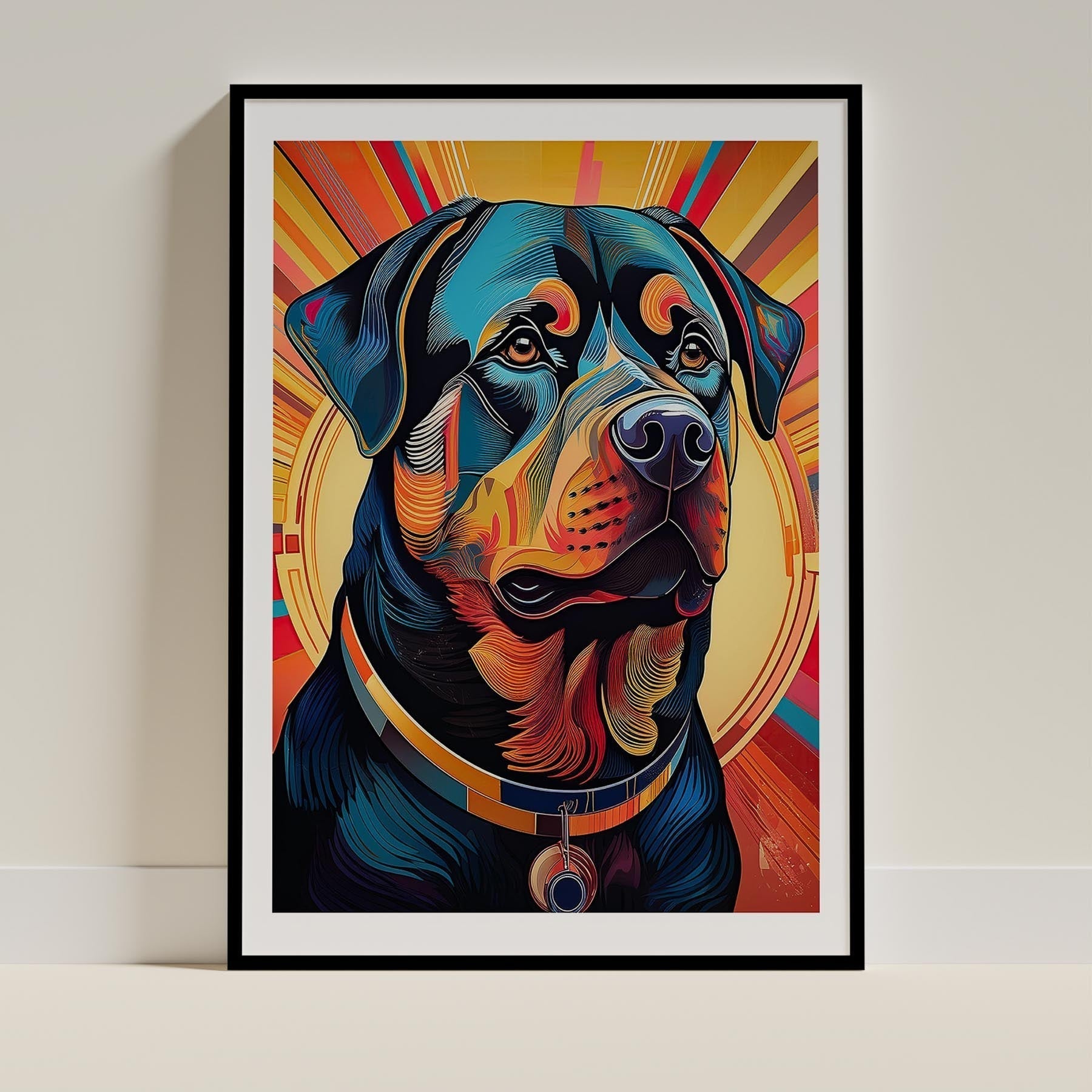 Rottweiler Dog Art Print Unframed Vol 2 | 8 Unique Designs | Wall Art Gift for Dog Lovers - Image 7 | Dogsy & Co