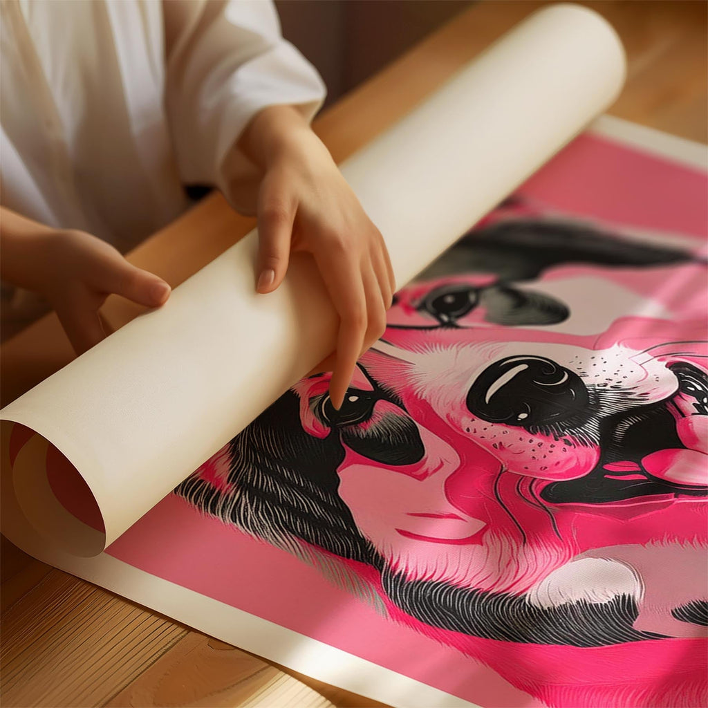 Samoyed Pink and Black Dog Series 1 image 1