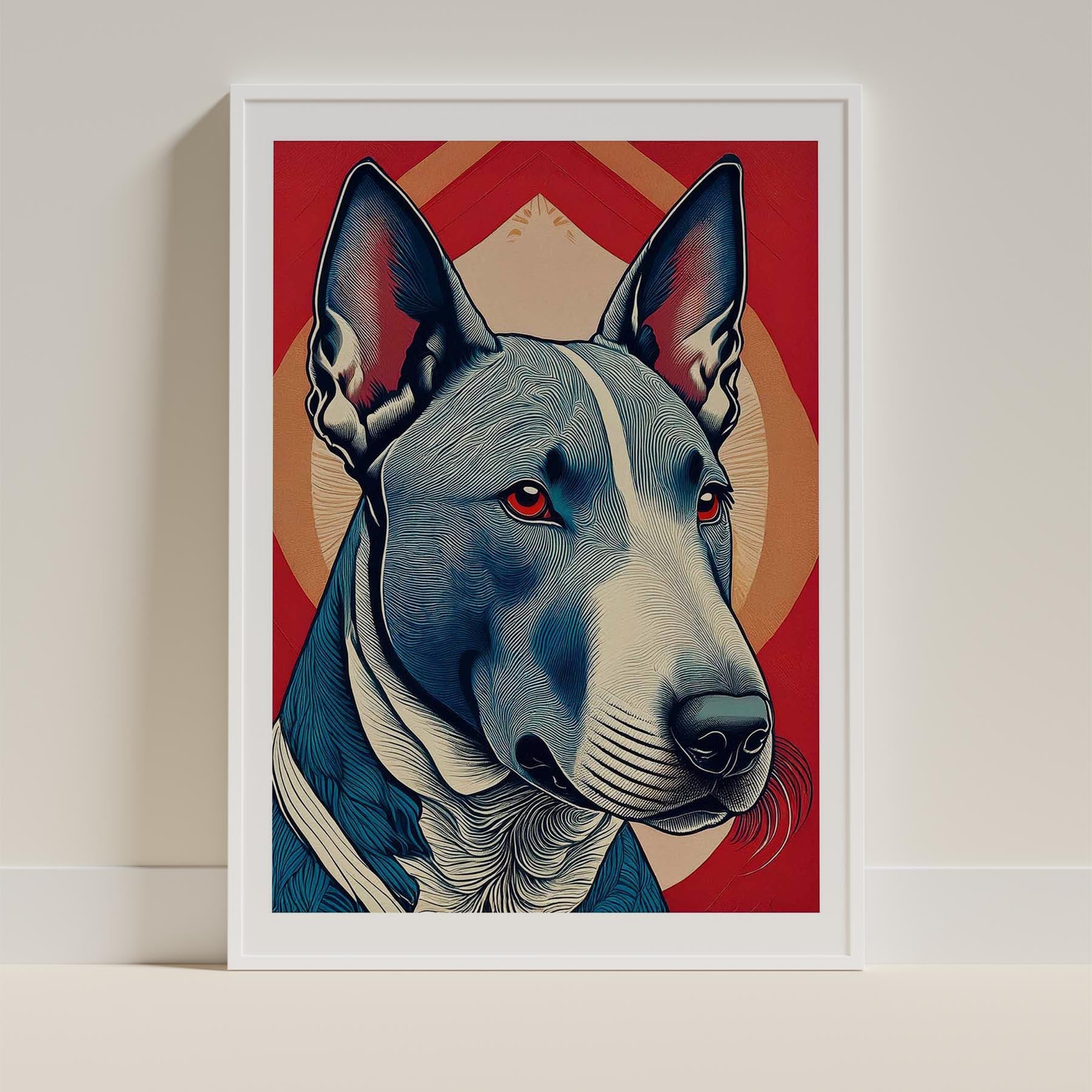 Bull Terrier Hokusai Japanese Inspired Dog Series 2 image 9