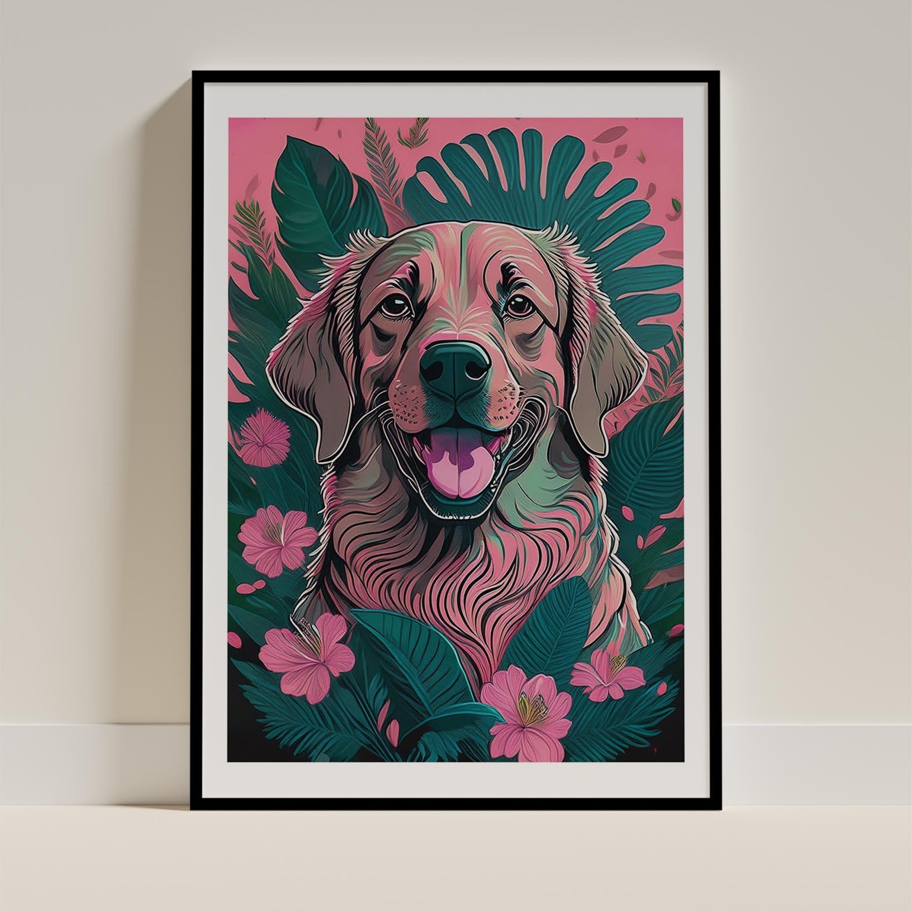 Golden Retriever Flowery Dog image 11