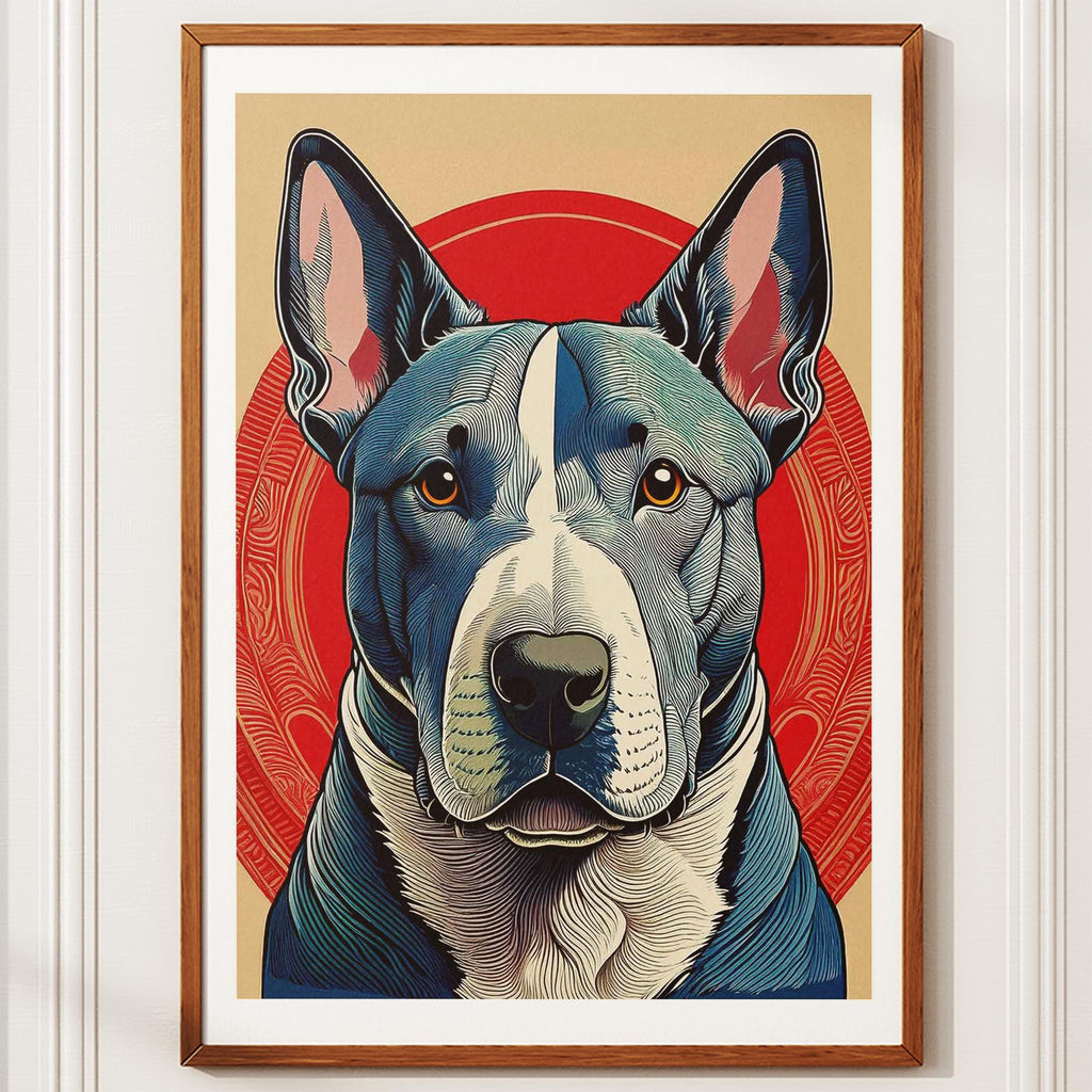 Bull Terrier Hokusai Japanese Inspired Dog Series 1 image 10