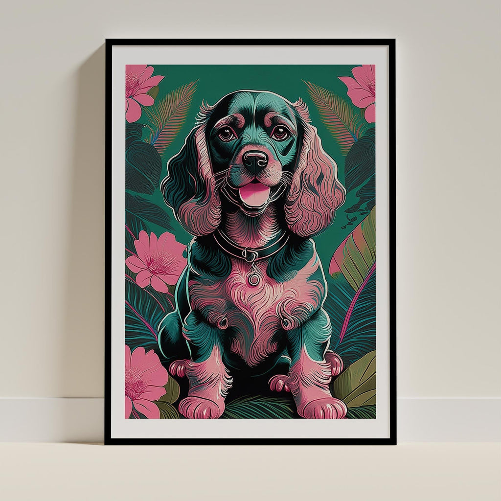 Cocker Spaniel Flowery Dog image 0