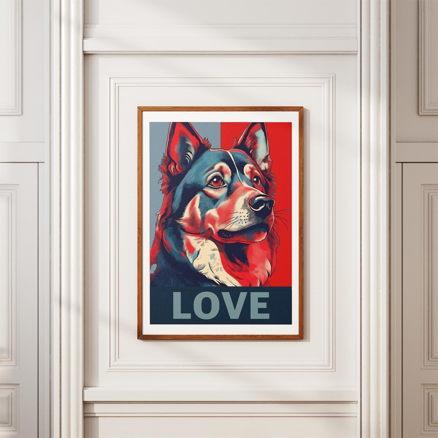 Finnish Lapphund LOVE Series Inspired by the Obama Poster image 3