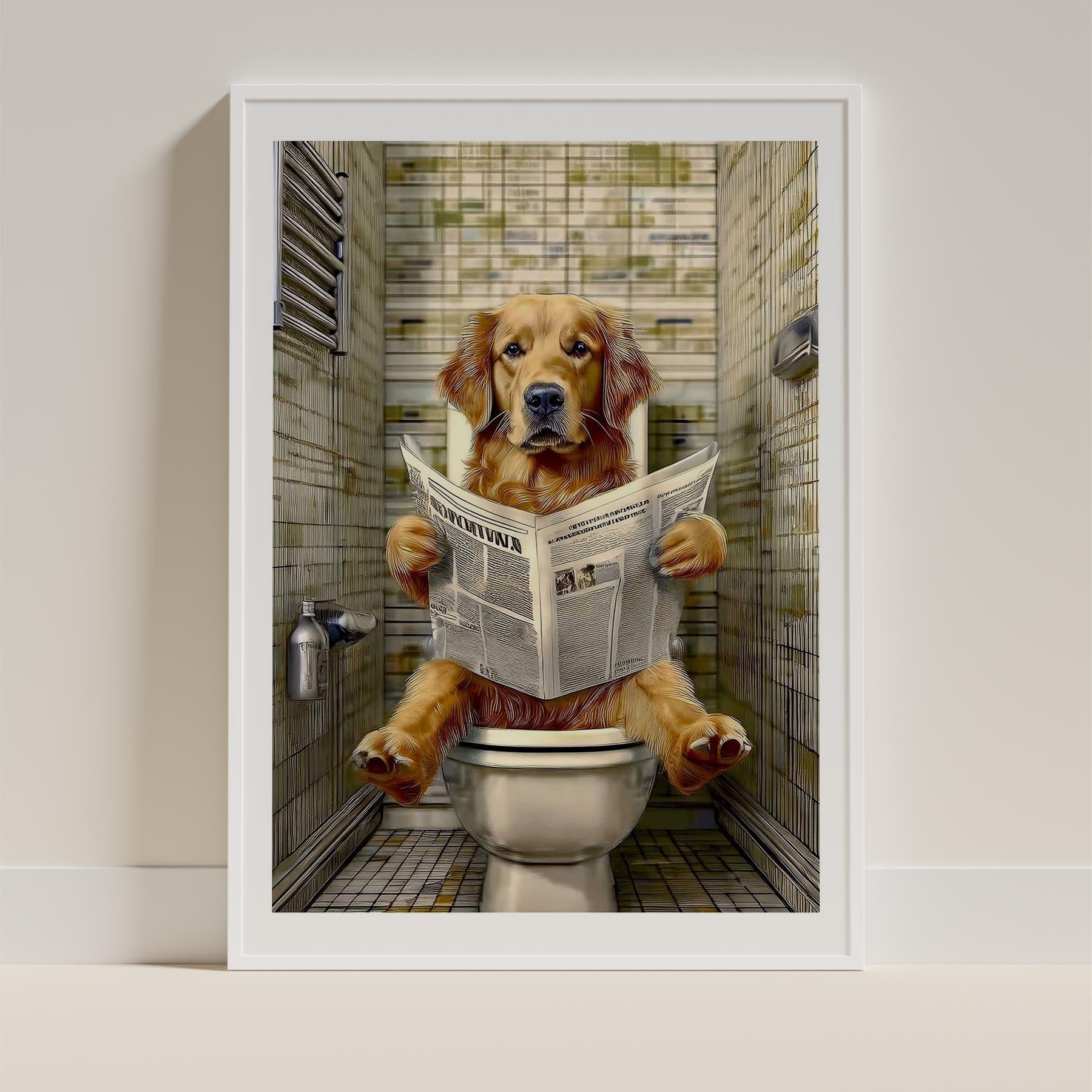 Golden Retriever Toilet Humour Dog Series 2 image 9