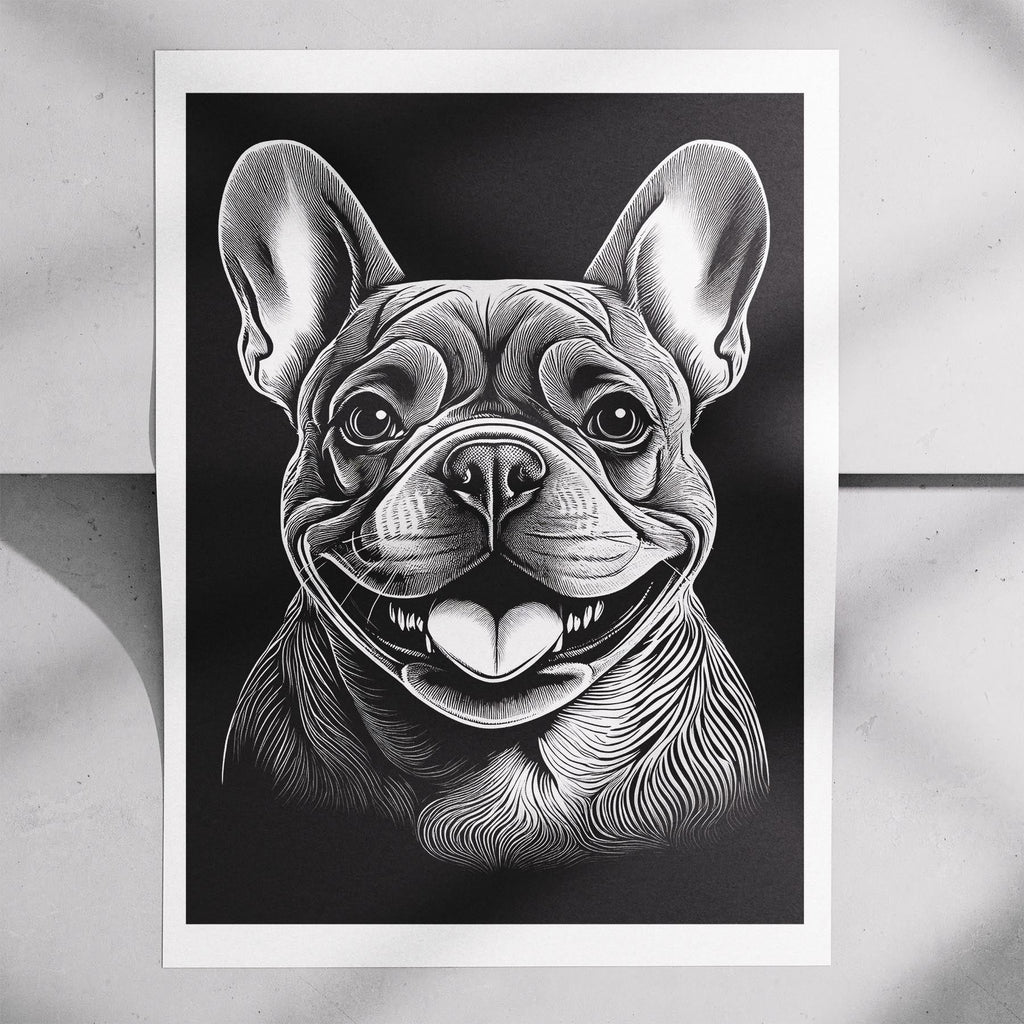 French Bulldog Line Dog Series in Black and White image 7