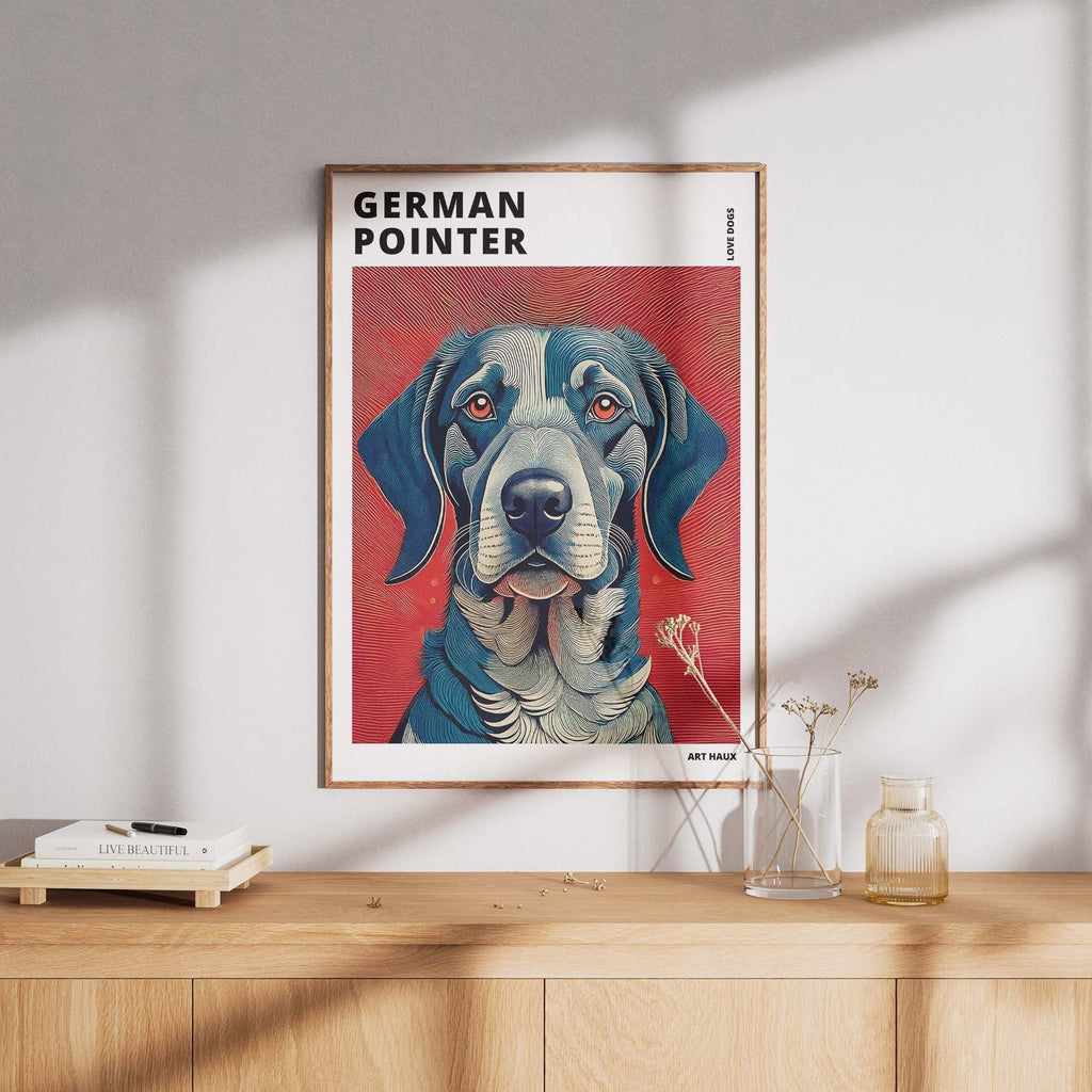 German Pointer Hokusai Japanese Inspired Dog Series with Text image 7