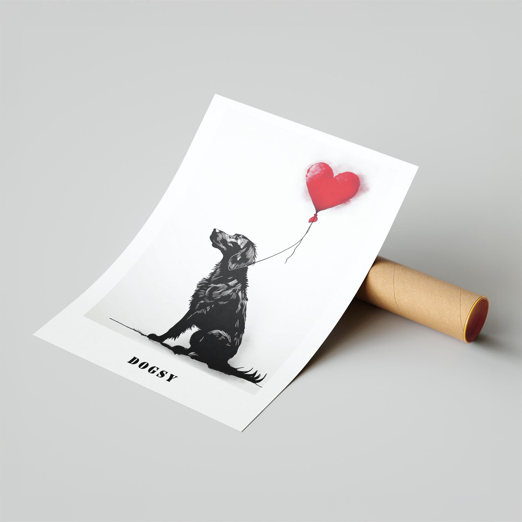 Curly Coated Retriever DOGSY Series inspired by the Art of Banksy with text Dogs image 6