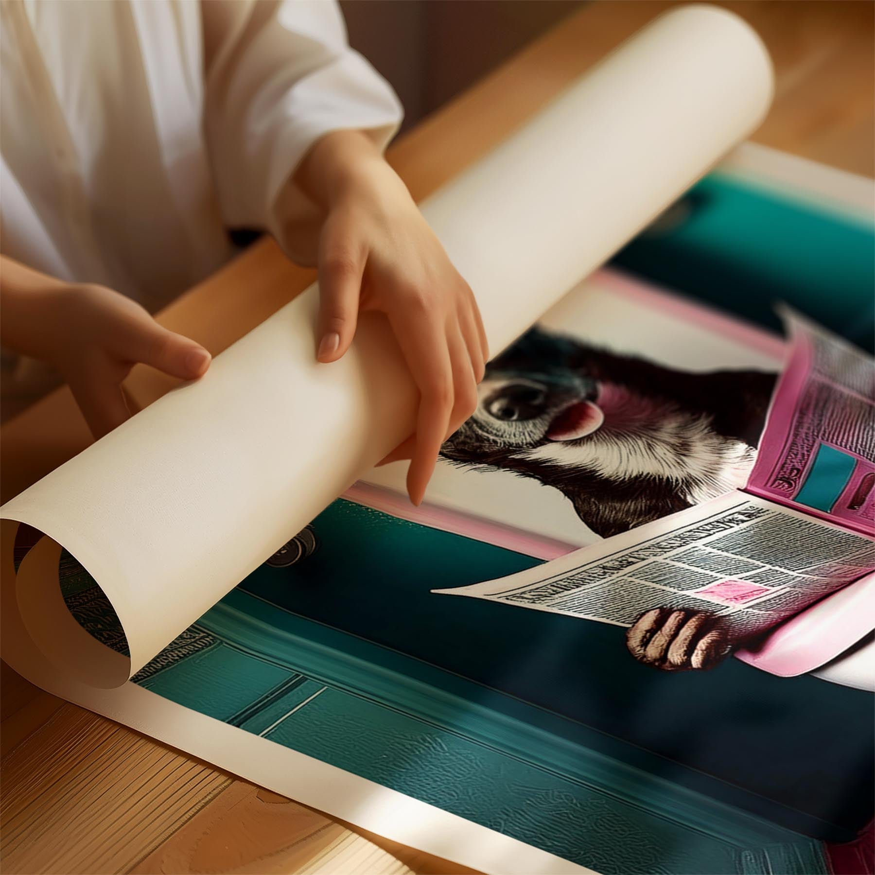 Australian Terrier Toilet Dogs PInk and Turquise image 1