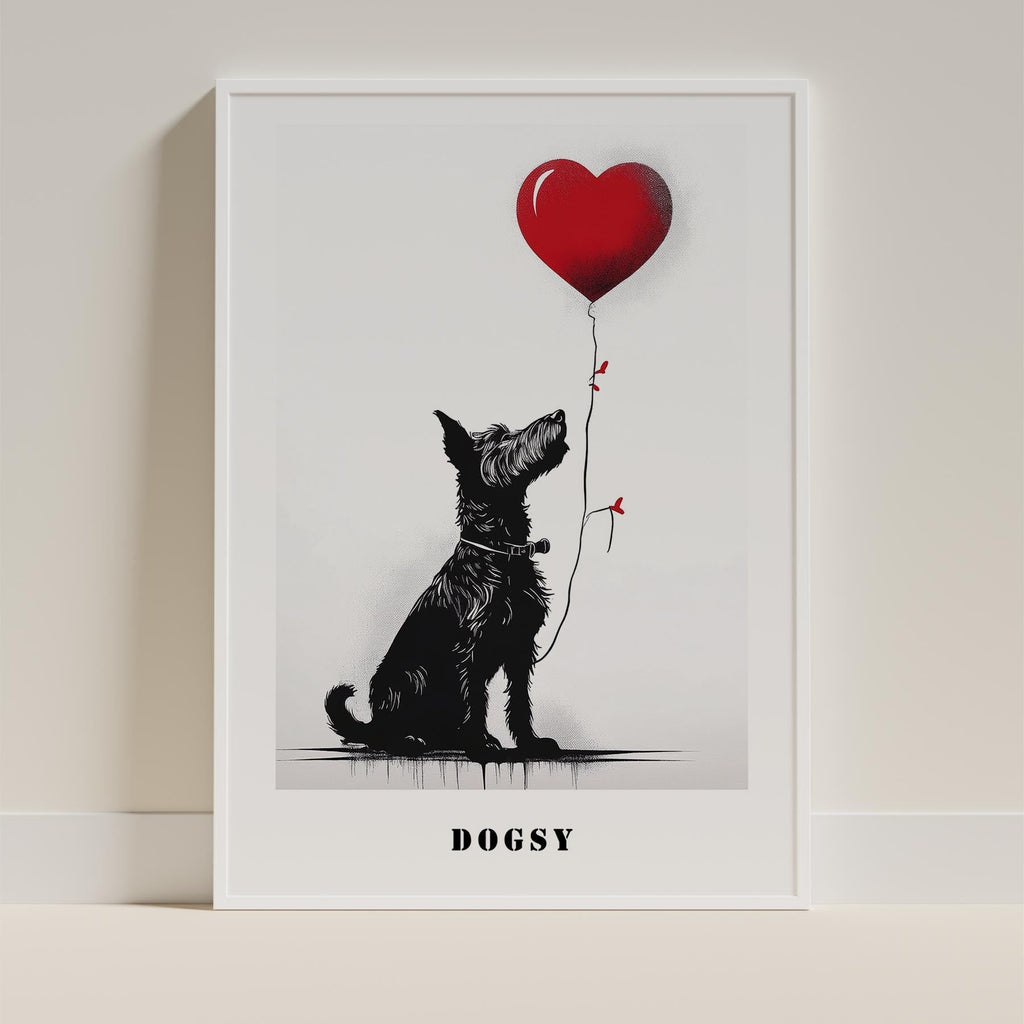 Fox Terrier DOGSY Series inspired by the Art of Banksy with text Dogsy image 9