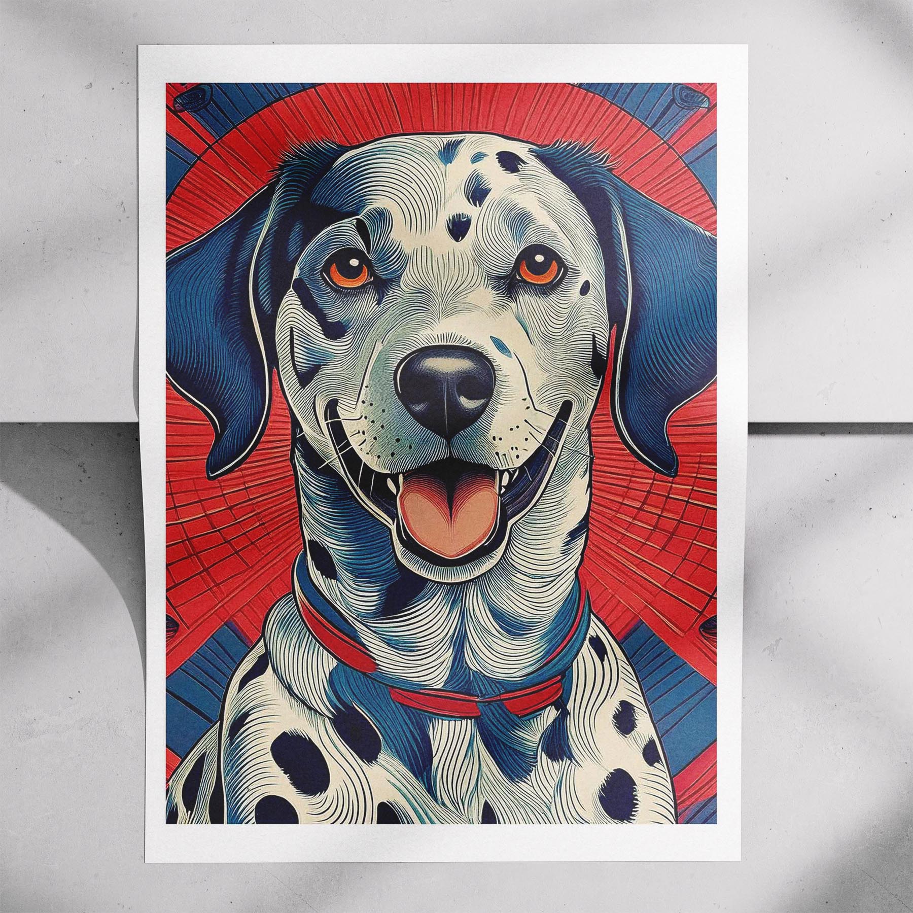 Dalmatian Hokusai Japanese Inspired Dog Series image 7