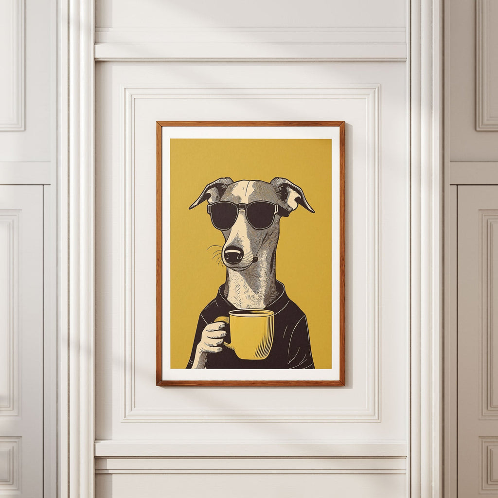 Greyhound Chillin Coffee Dog image 2
