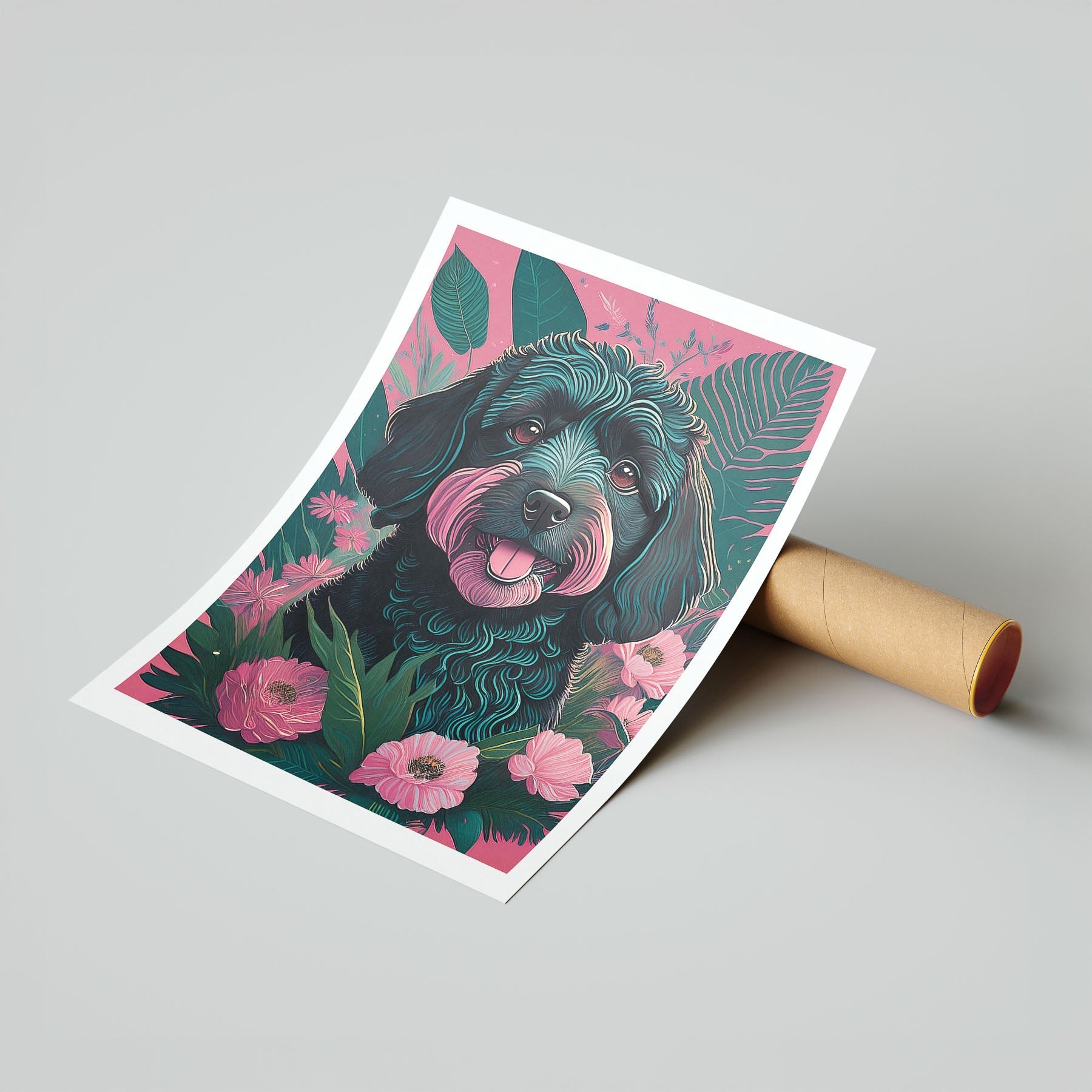 Groodle 1 Flowery Dog image 7