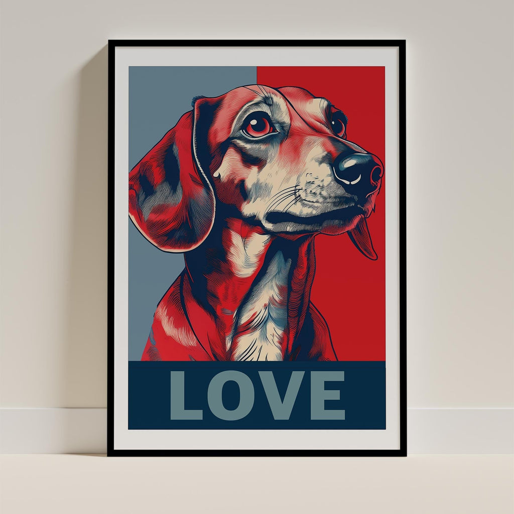 Dachshund LOVE Series Inspired by the Obama Poster image 0
